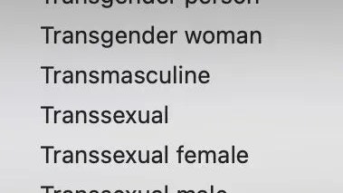 Auszug aus der Liste mit den 53 Geschlechtsidentitäten bei Resident Advisor