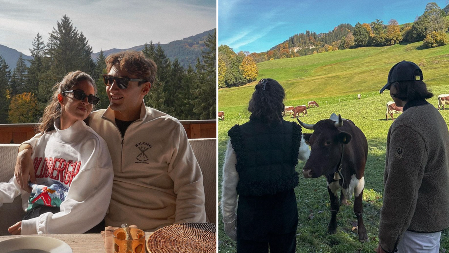 George Russell mit seiner Freundin Carmen in Tirol.