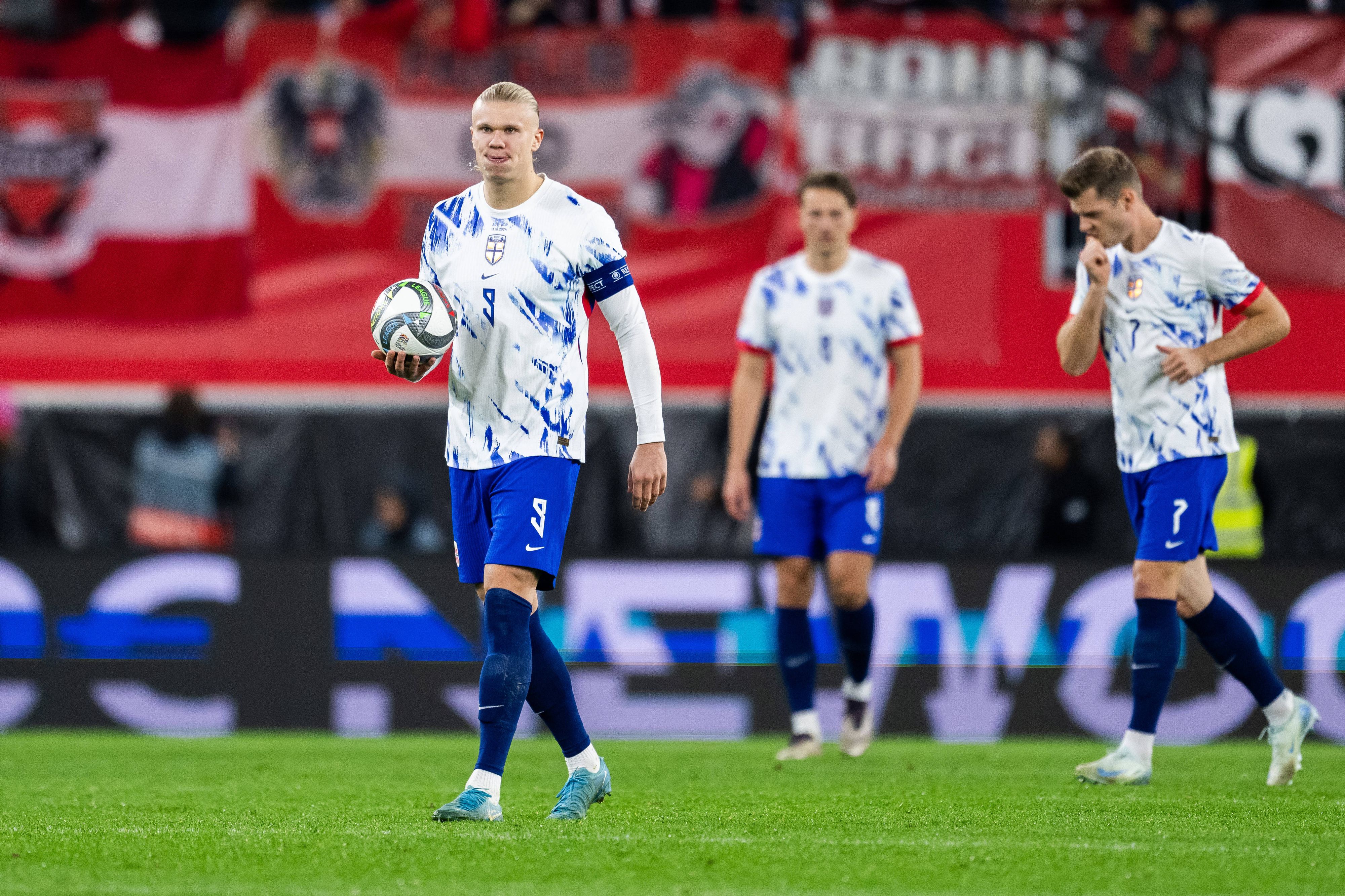 Erling Haaland enttäuschte mit Norwegen gegen das ÖFB-Team.