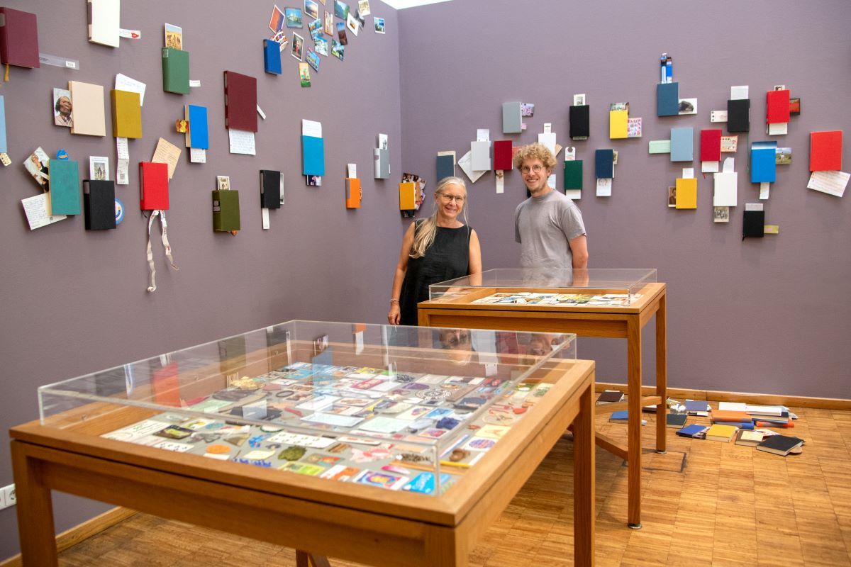 Claudia Bitter und Sebastian Kraner, die Gestalter der Ausstellung 