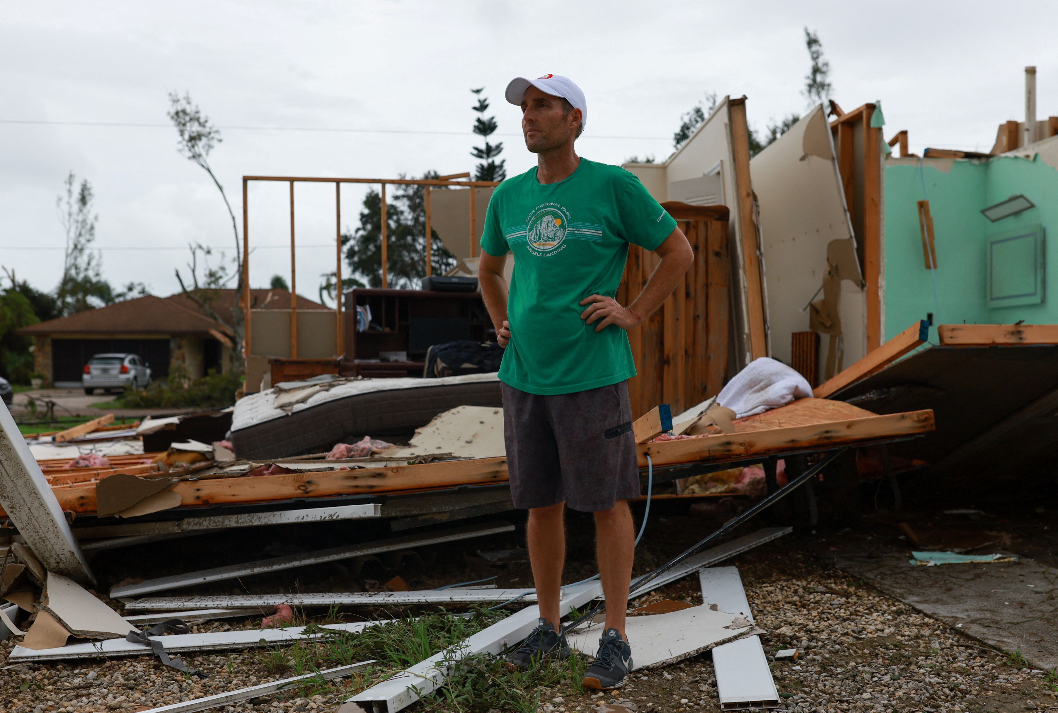 Es reicht: Hurrikan-Opfer Shane Ostrander vor seinem zerstörten Haus in Lakewood Park, Florida.