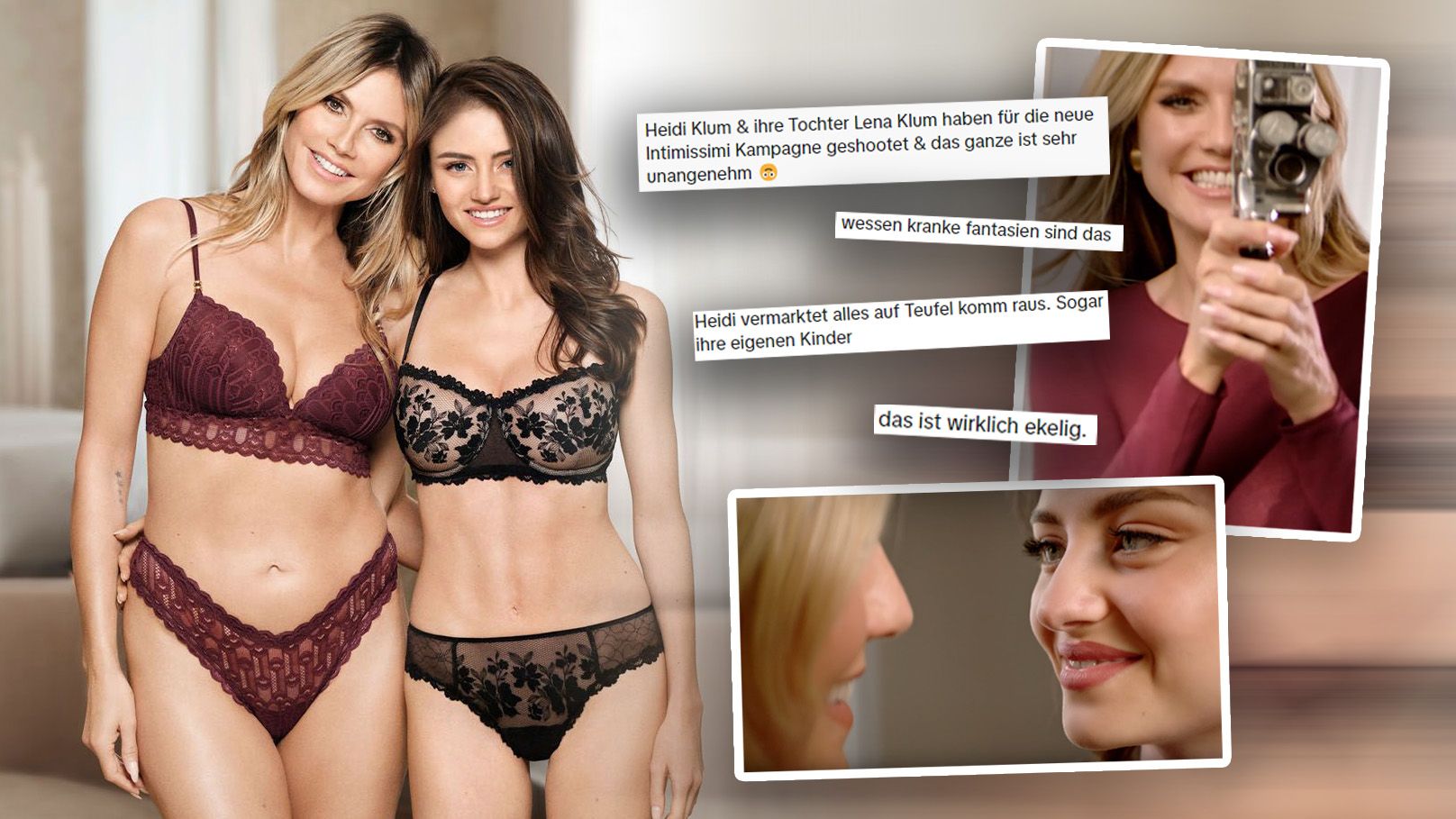 Die Intimissimi-Werbekampagne von Leni und Heidi Klum regt mal wieder einige auf.