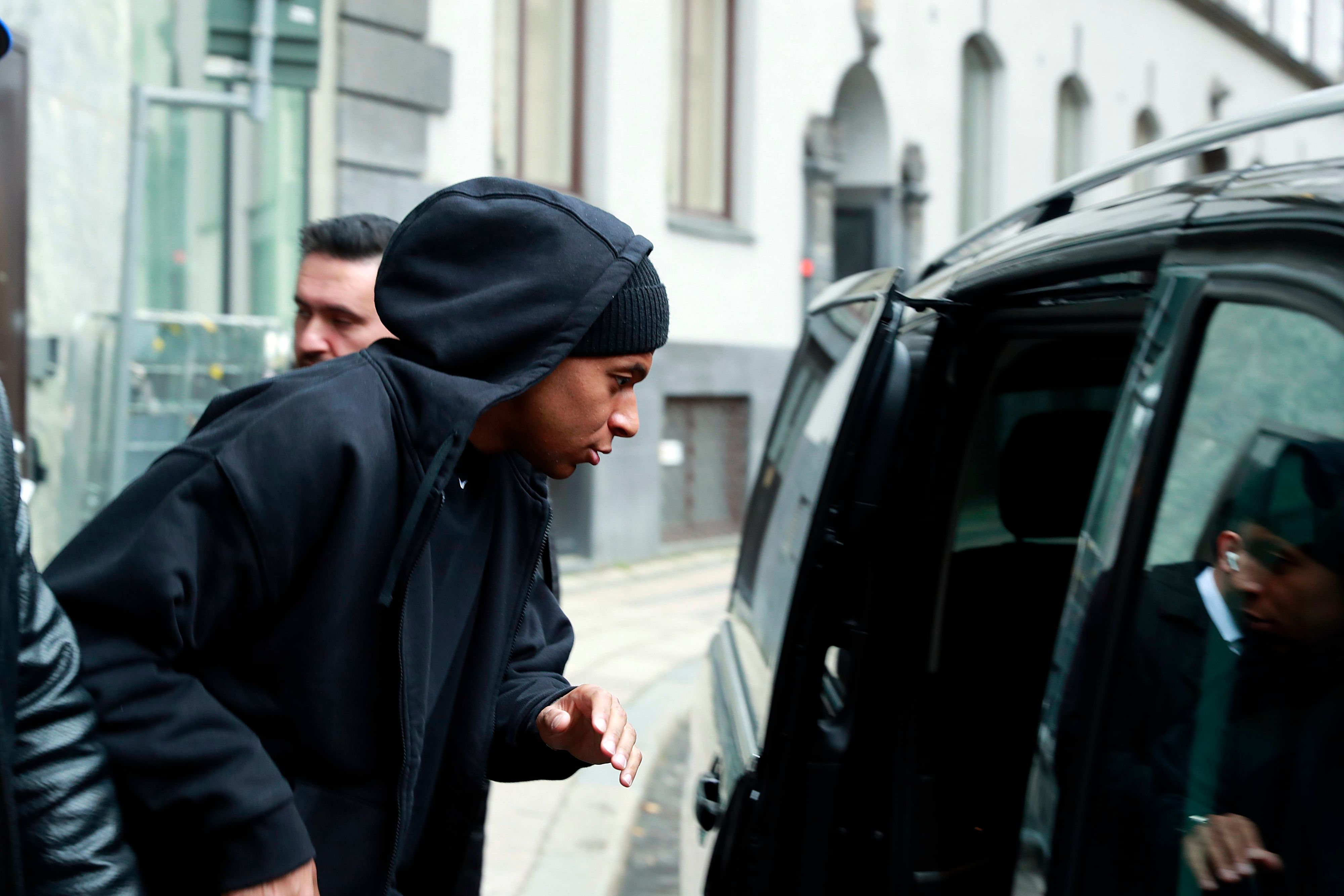 Kylian Mbappe in Stockholm. 