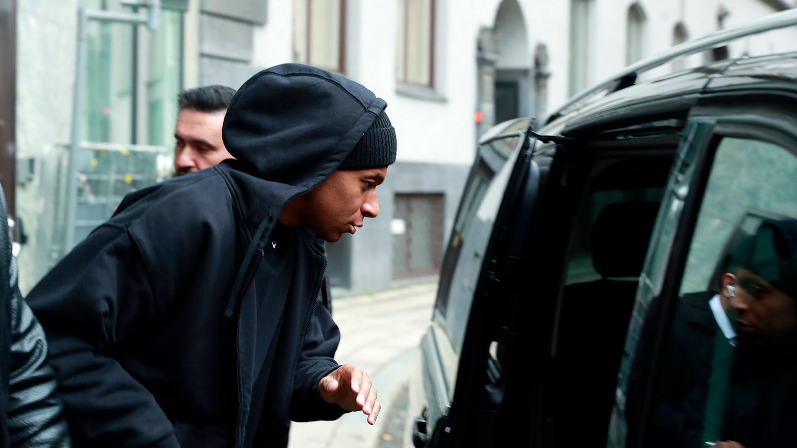 Kylian Mbappe in Stockholm. 