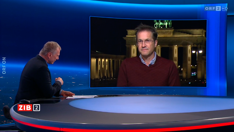 Migrationsexperte Gerald Knaus in der ZIB2 mit Armin Wolf am 15. Oktober 2024.