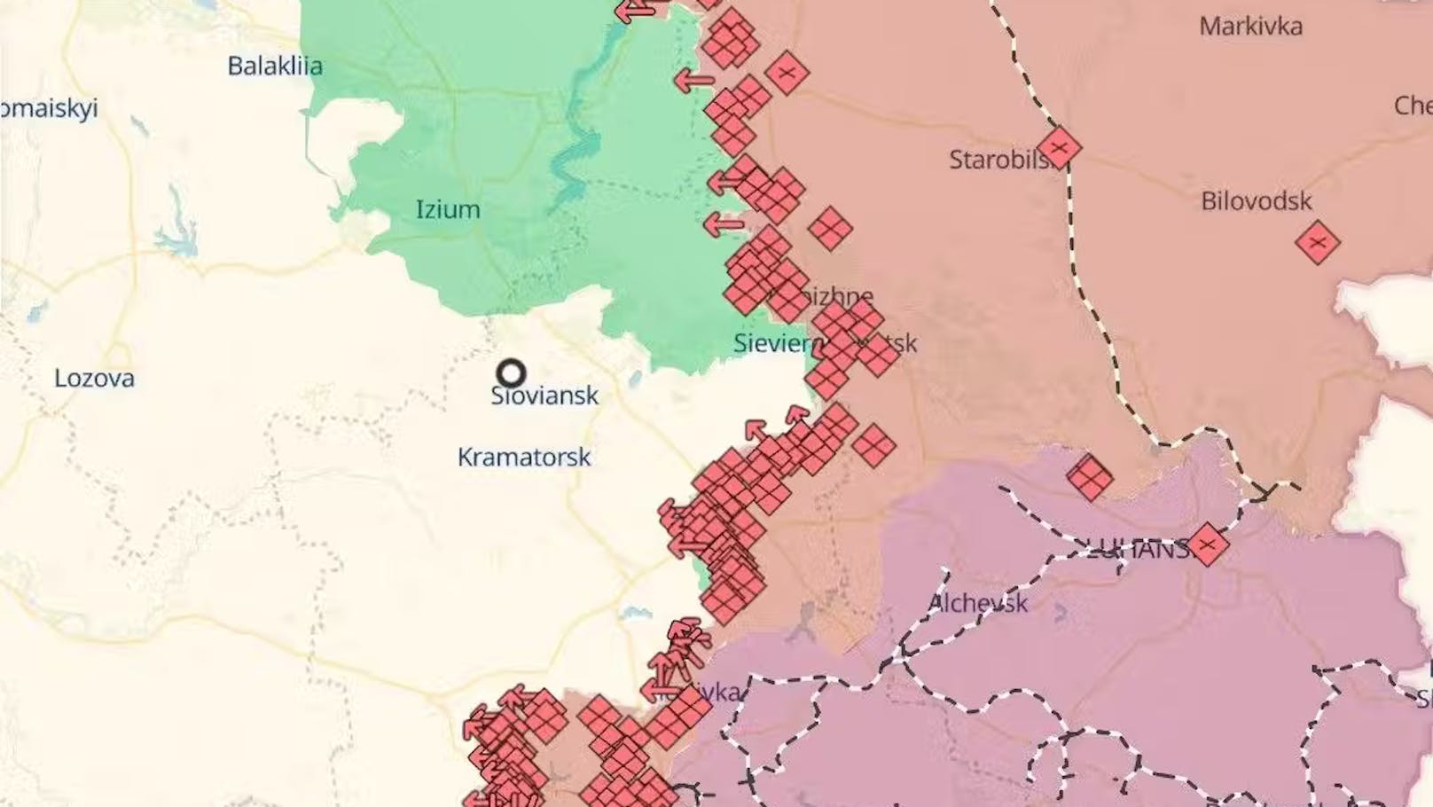 Novomykolaivka liegt gut 15 Kilometer nordwestlich von der Stadt Slawjansk entfernt. Und die Front rückt näher.