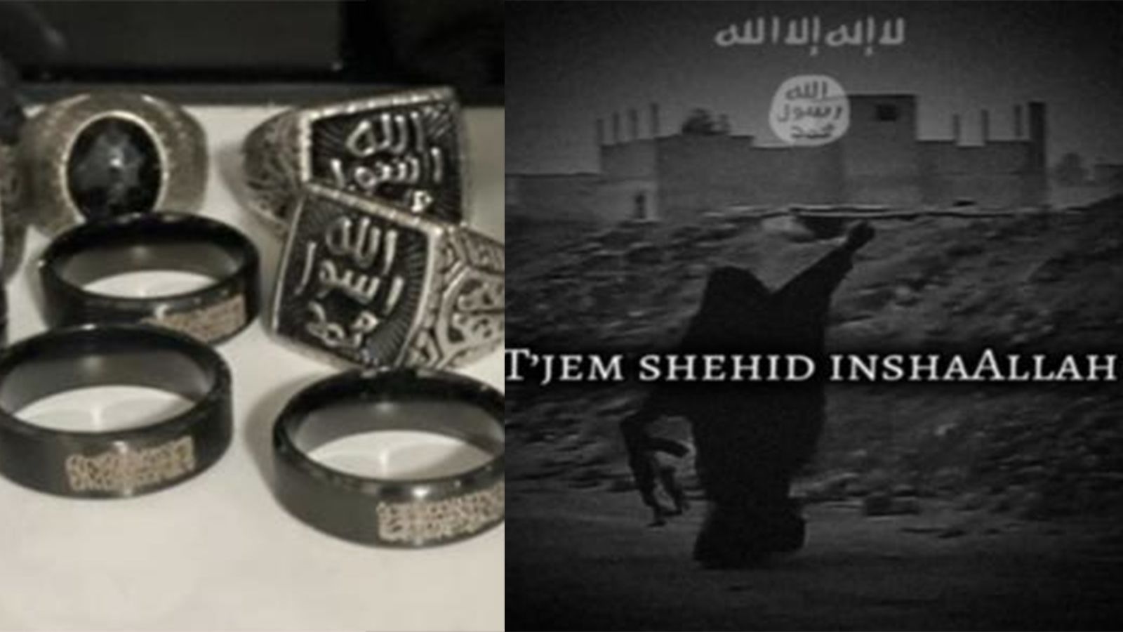 Diverse Ringe und IS-Material wurden sichergestellt