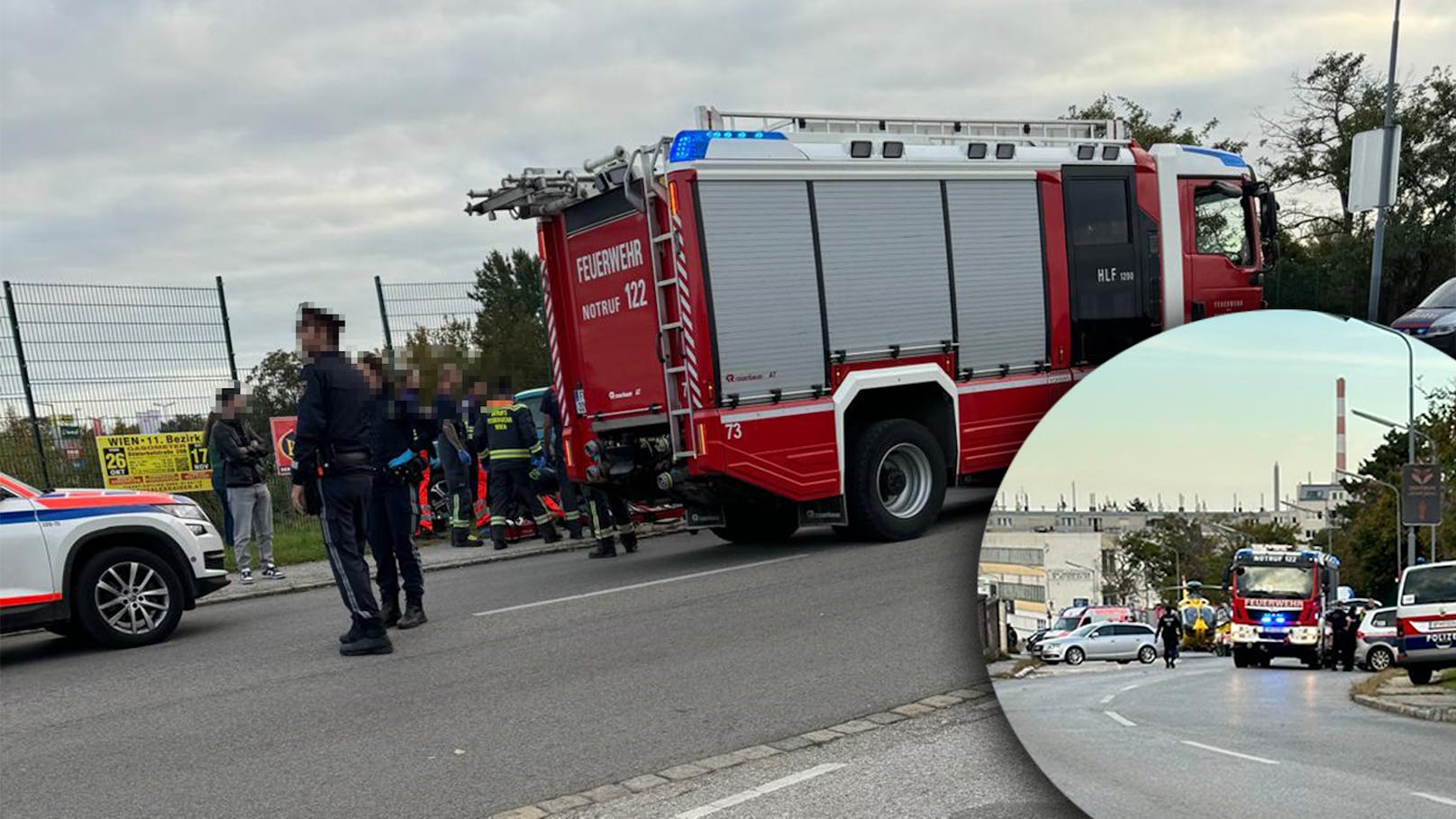 Herzinfarkt am Steuer! Schwerer Crash in Wien-Simmering