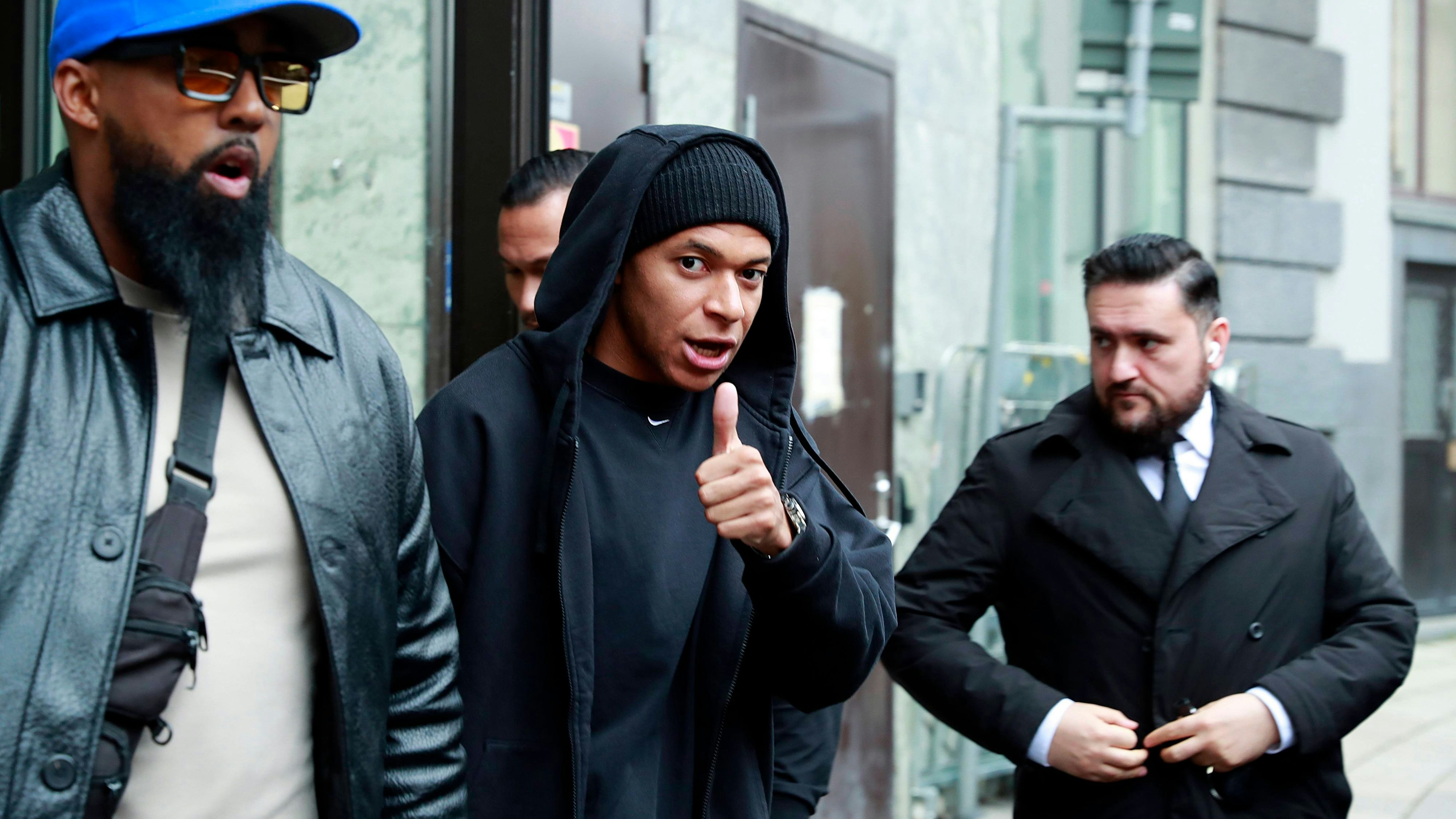 Fußball-Star Kylian Mbappe in Stockholm. 