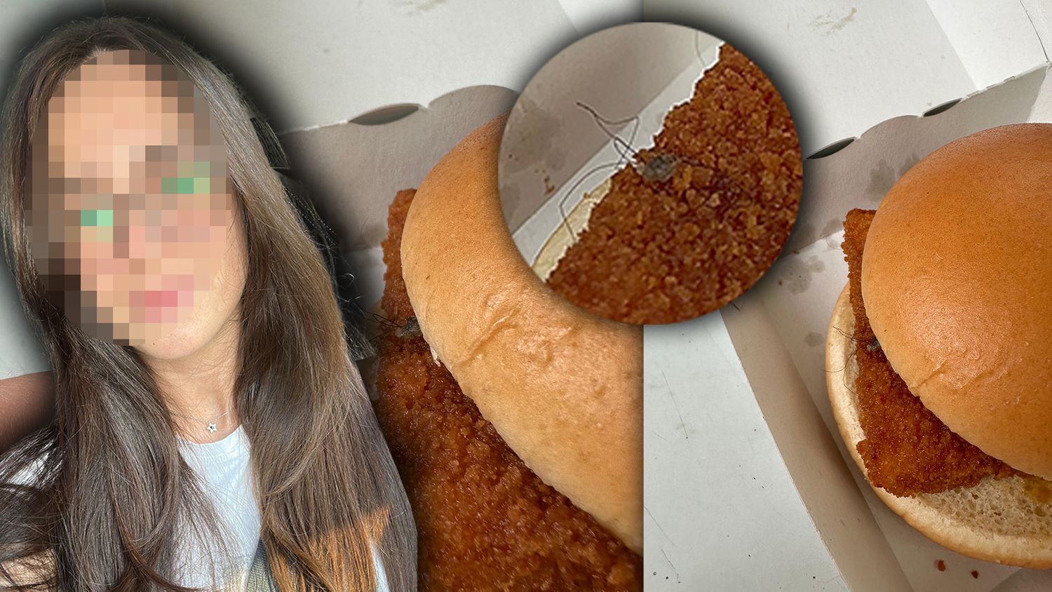 Dieser Ekelfund gehört wohl eher nicht in einen Burger. Die Wienerin grauste sich.