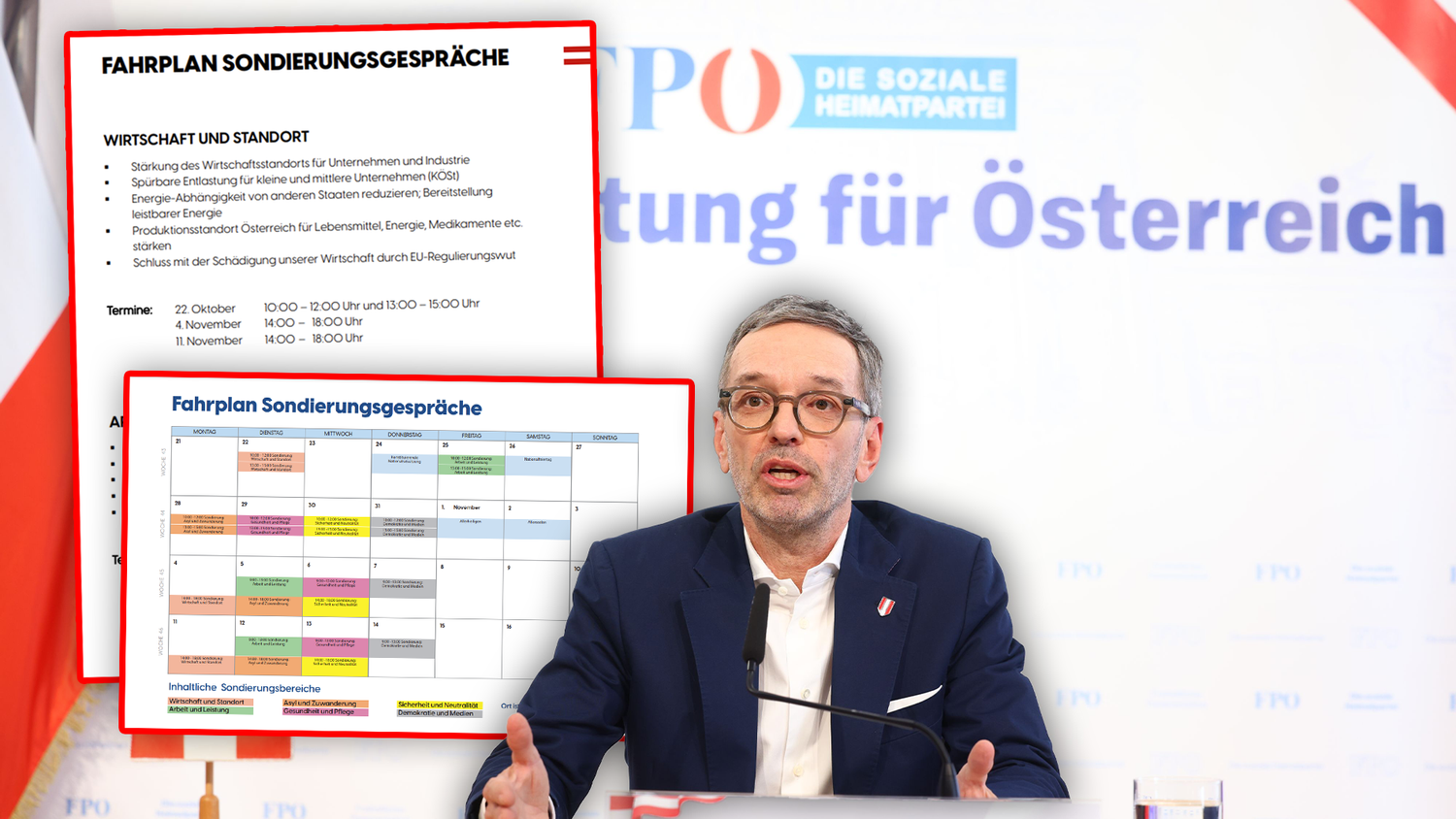 FPÖ-Chef Herbert Kickl hat&nbsp; Bundeskanzler Karl Nehammer schon einen konkreten 