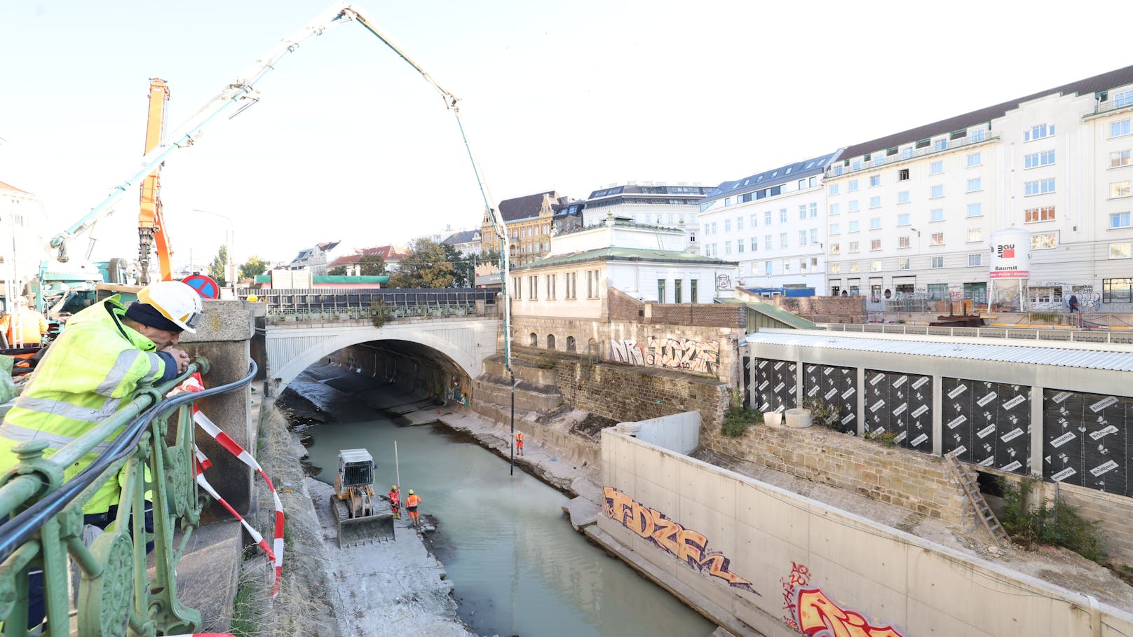 Damit U2-Bau weitergeht – Wienfluss jetzt umgeleitet