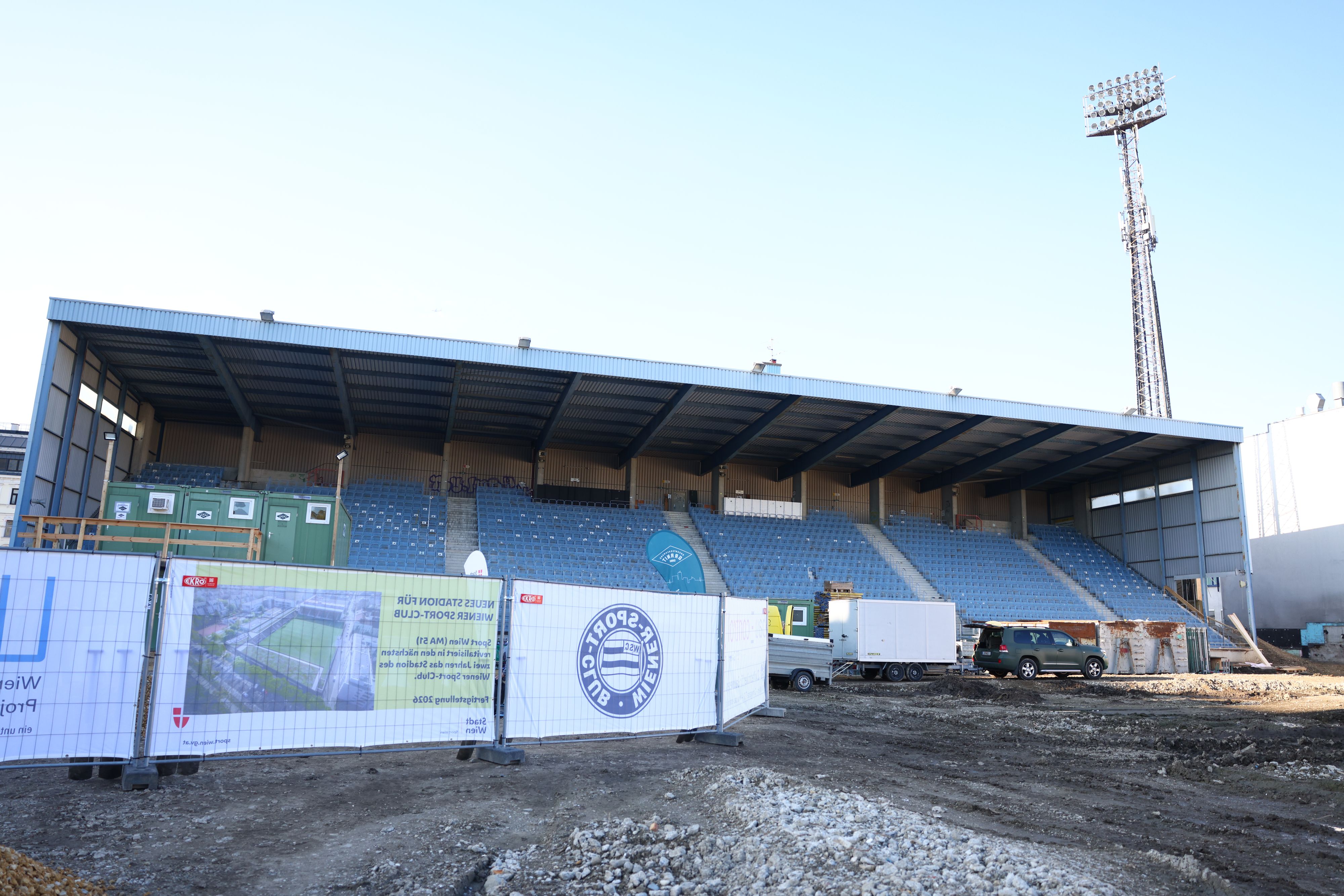 Der offizielle Umbau einer der ältesten Sportstätten Wiens hat begonnen.