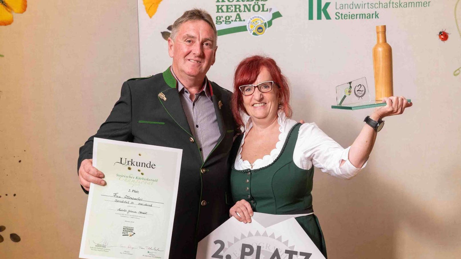 Die strahlenden Vize-Champions Elke und Hubert Ottenbacher