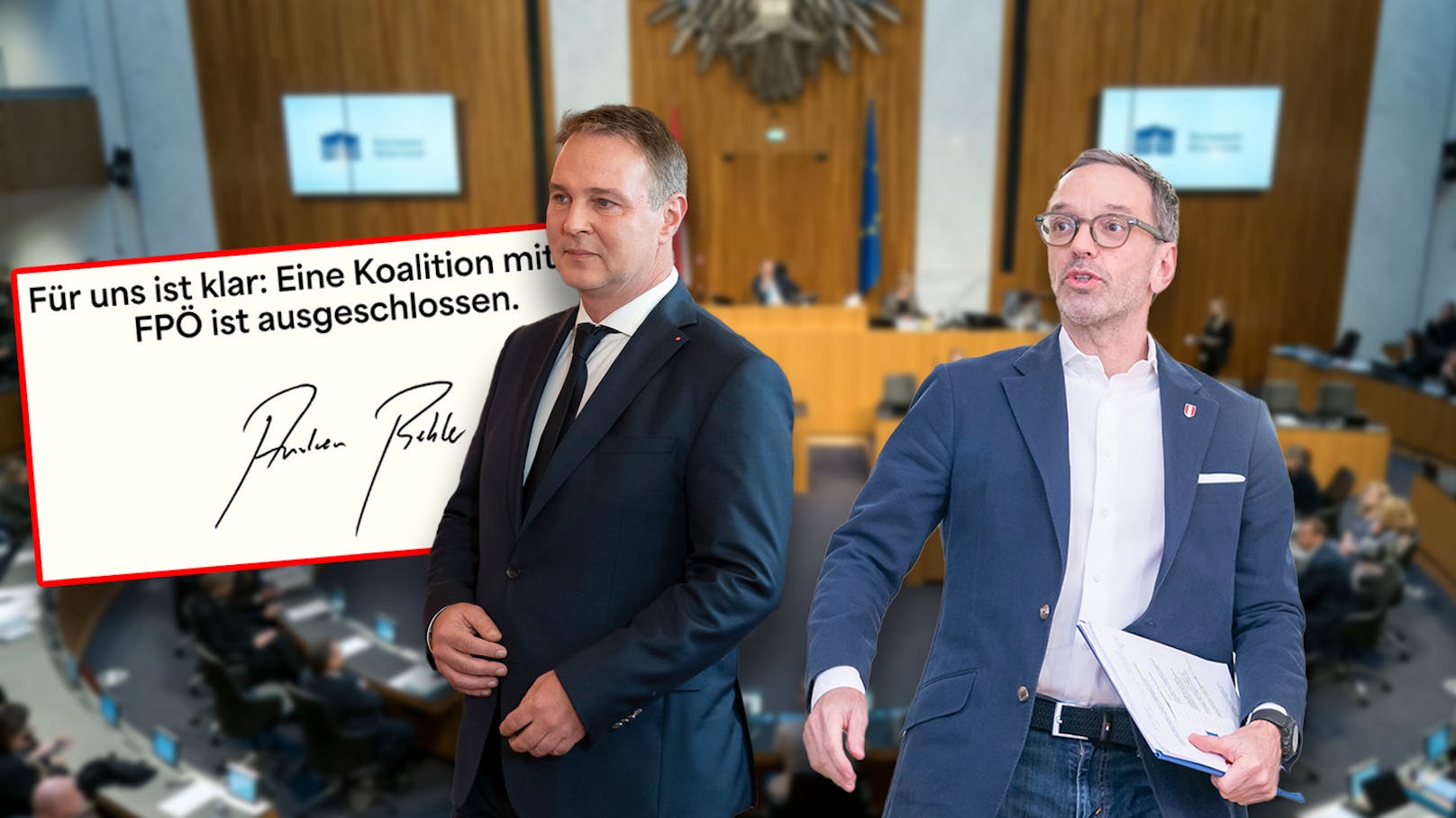 Keine Koalition! So geht Babler mit Kickl ins Gespräch