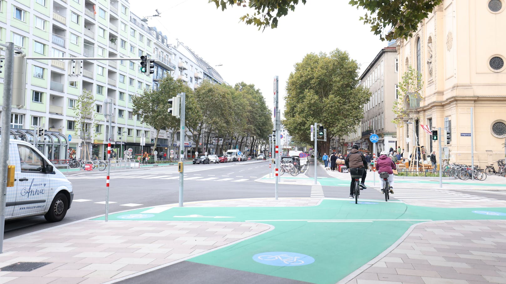 Umbau fertig – Praterstraße ist nun grüner Rad-Highway