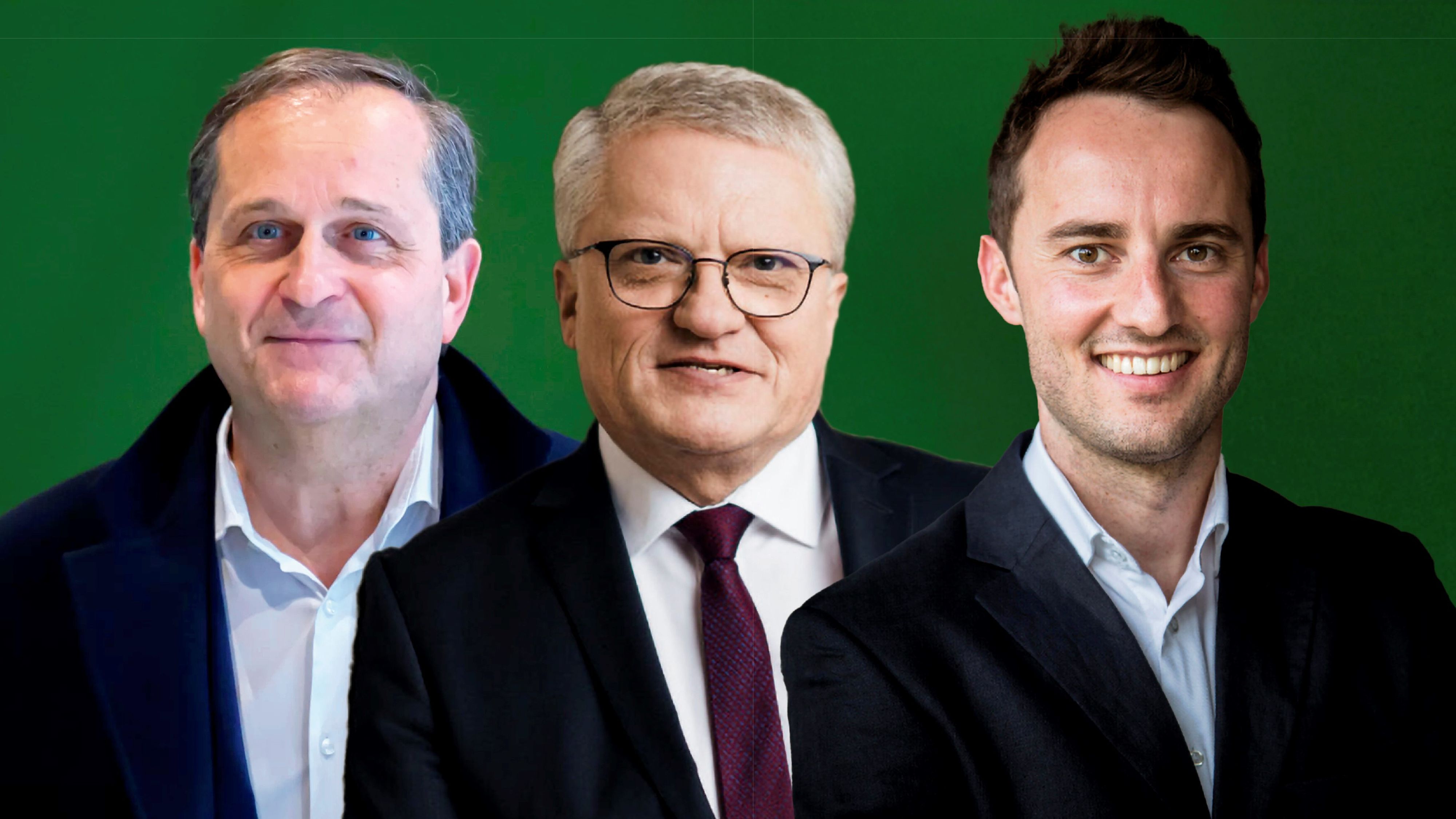 Alle nicht mehr im Amt (v.l.): Ex-Brucknerhaus-Chef Kerschbaum, Ex-Bürgermeister Luger und Esterbauer, Interims-Chef der Konzertstätte