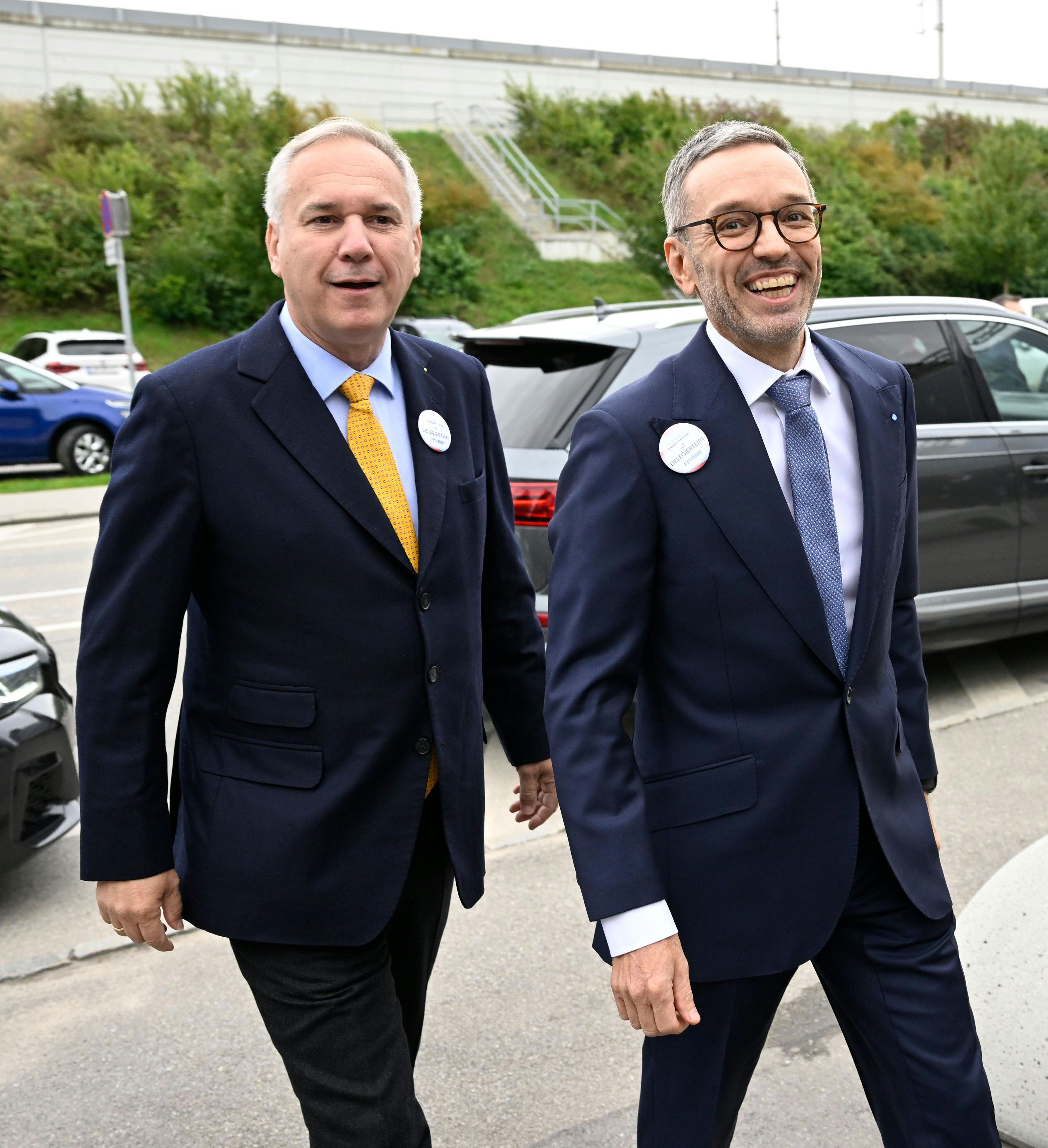 Walter Rosenkranz und Parteichef Herbert Kickl (FPÖ)