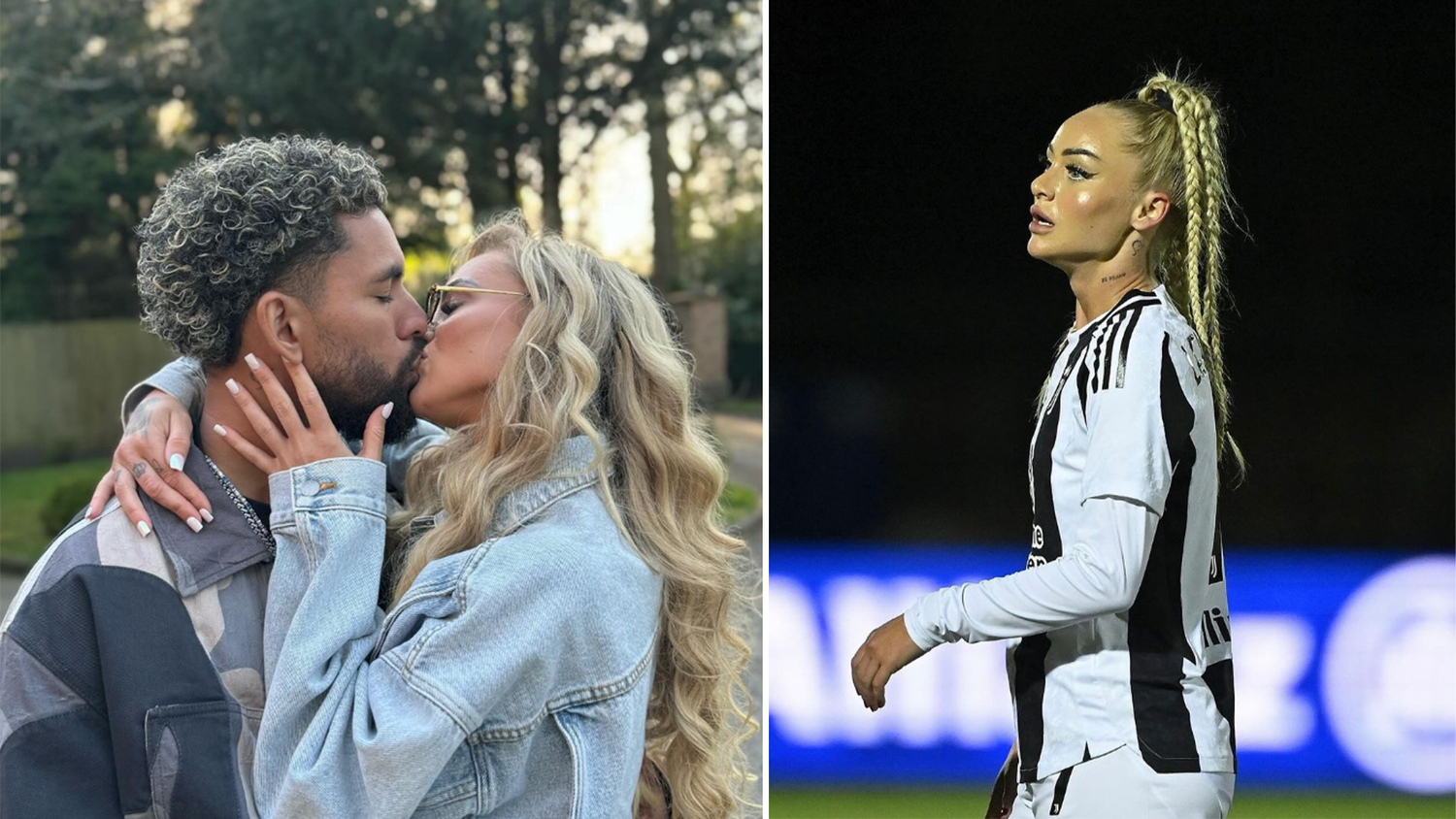 Alisha Lehmann und Douglas Luiz wurden ausgeraubt.