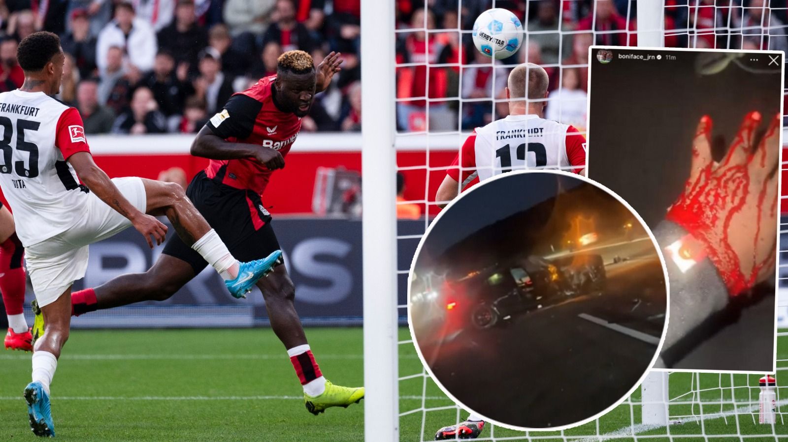 Victor Boniface erlebte am Samstag ein Wechselbad der Gefühle. Der Nigerianer erzielte erst den Siegtreffer im Bundesliga-Spiel gegen Eintracht Frankfurt (2:1) und war dann in einen Autounfall verwickelt.