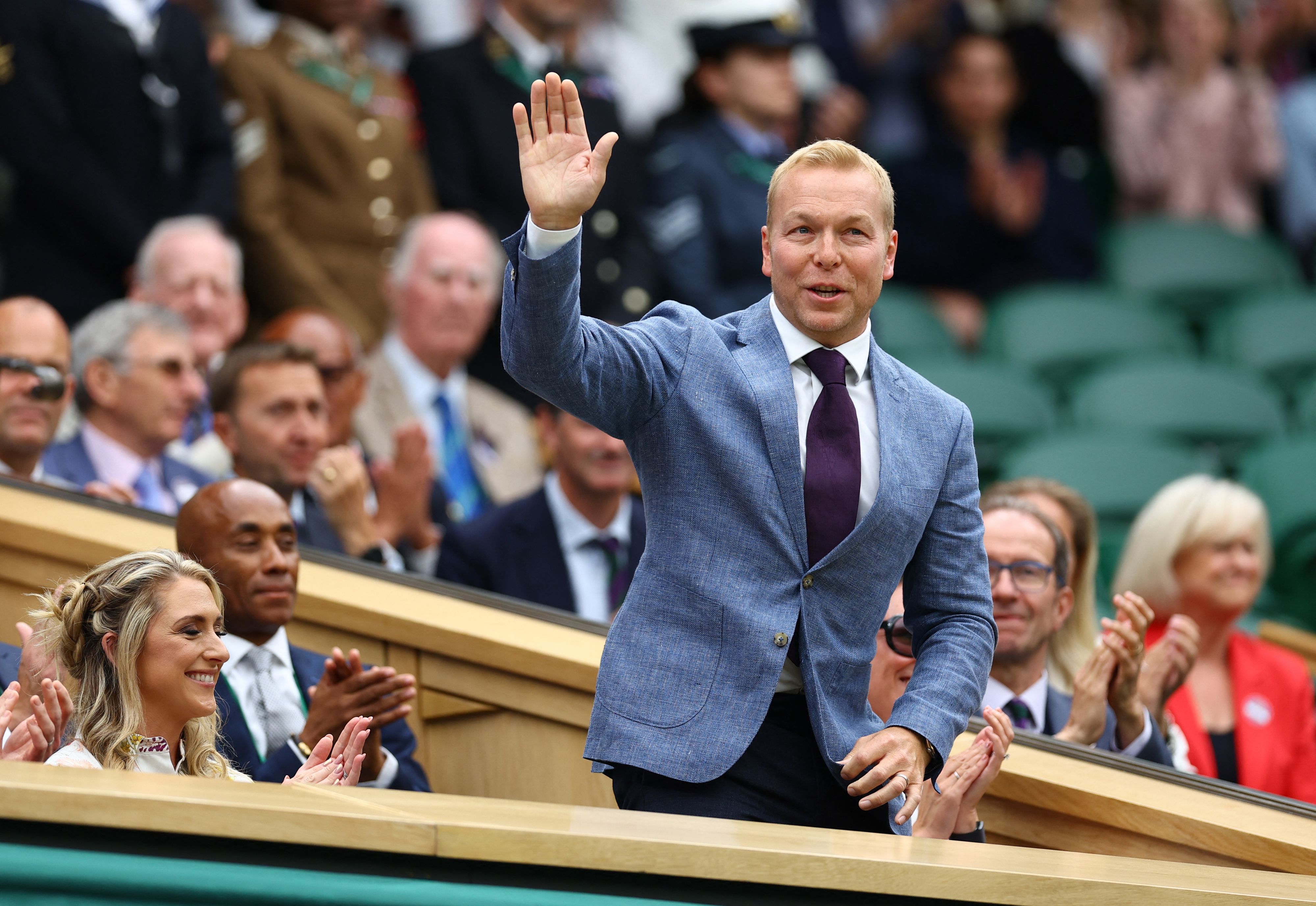 Chris Hoy im Juli als Stargast in Wimbledon.