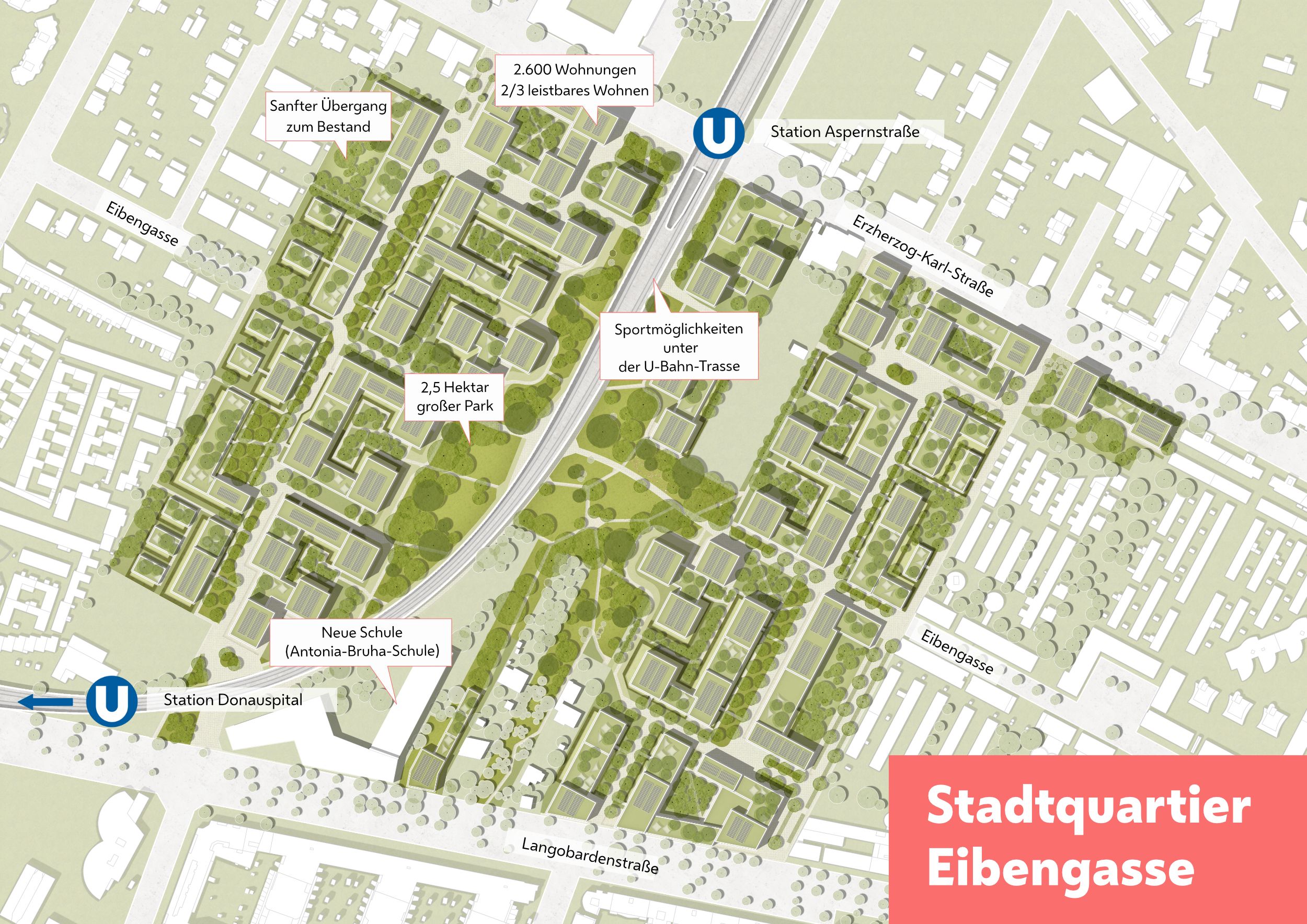 Das geplante Stadtquartier Eibengasse sorgt für gespaltene Meinungen.