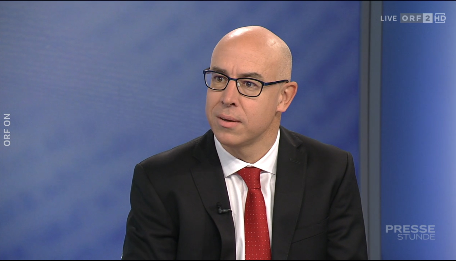 Wirtschaftsforscher Gabriel Felbermayr war am Sonntag Gast in der ORF-Pressestunde.