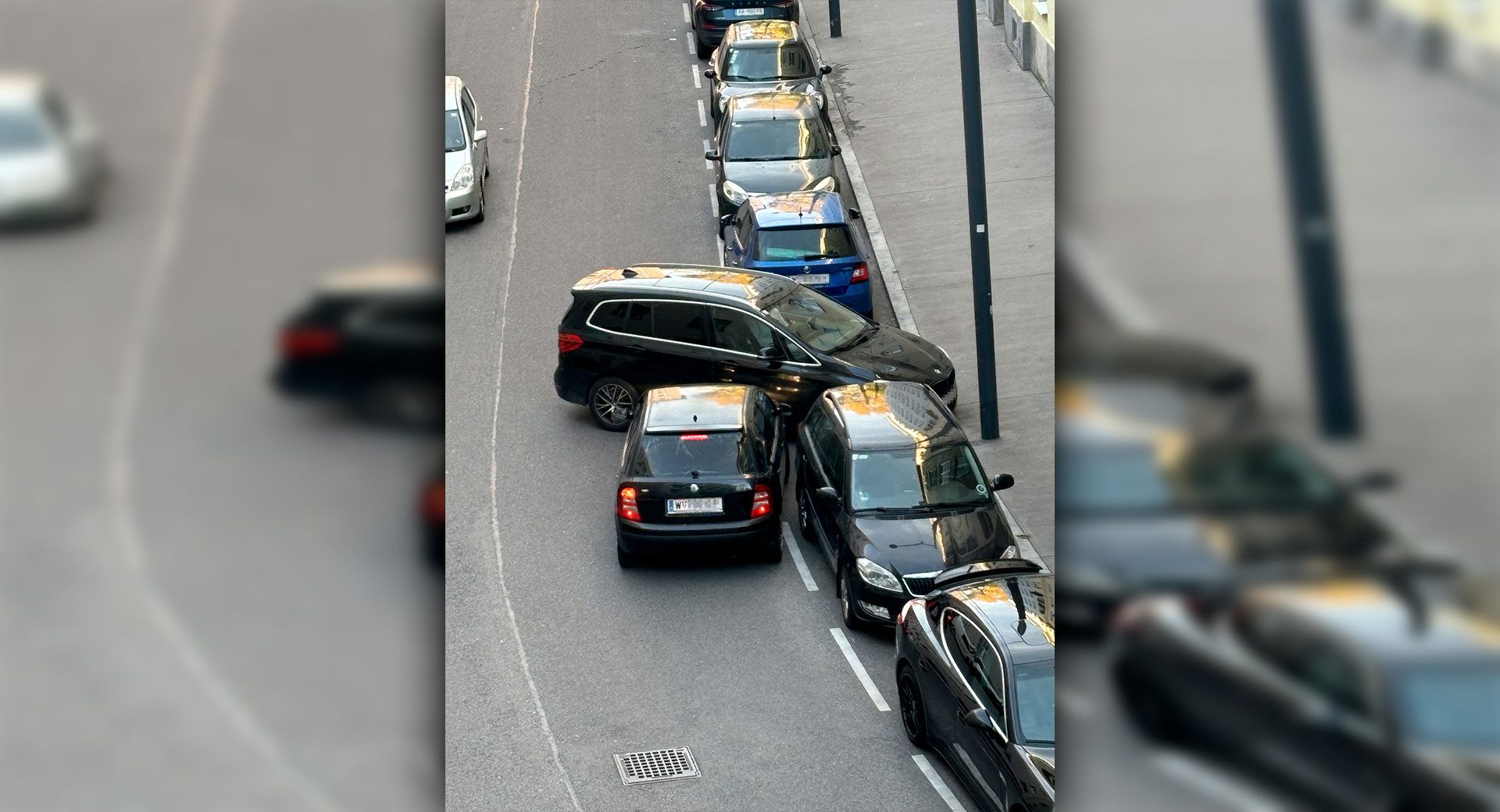 Die beiden Autolenker stritten sich um den einen Parkplatz.