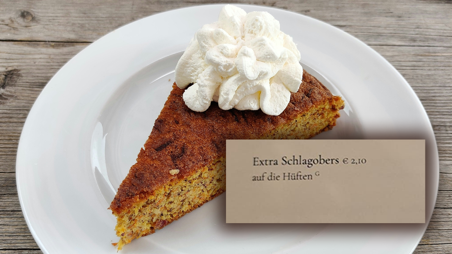 Ein Wiener konnte nicht glauben, dass die Extra-Portion Schlagobers in einem Favoritner Lokal ganze 2.10 Euro kostet.