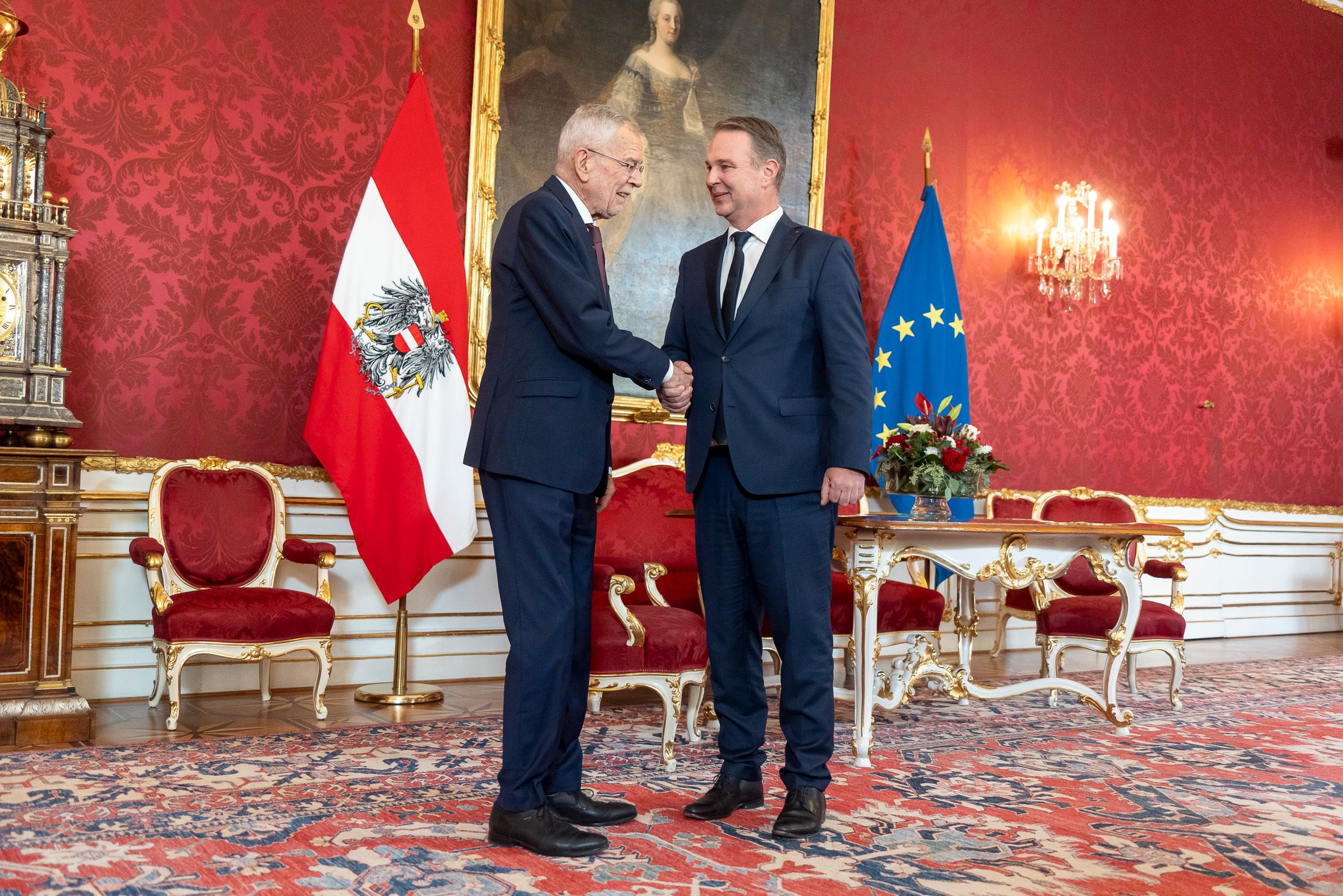 Am Montag (21.10.2024) empfing Bundespräsident Alexander Van der Bellen die Parteichefs von FPÖ, ÖVP und SPÖ. Den Abschluss machte der Sozialdemokrat Andreas Babler.