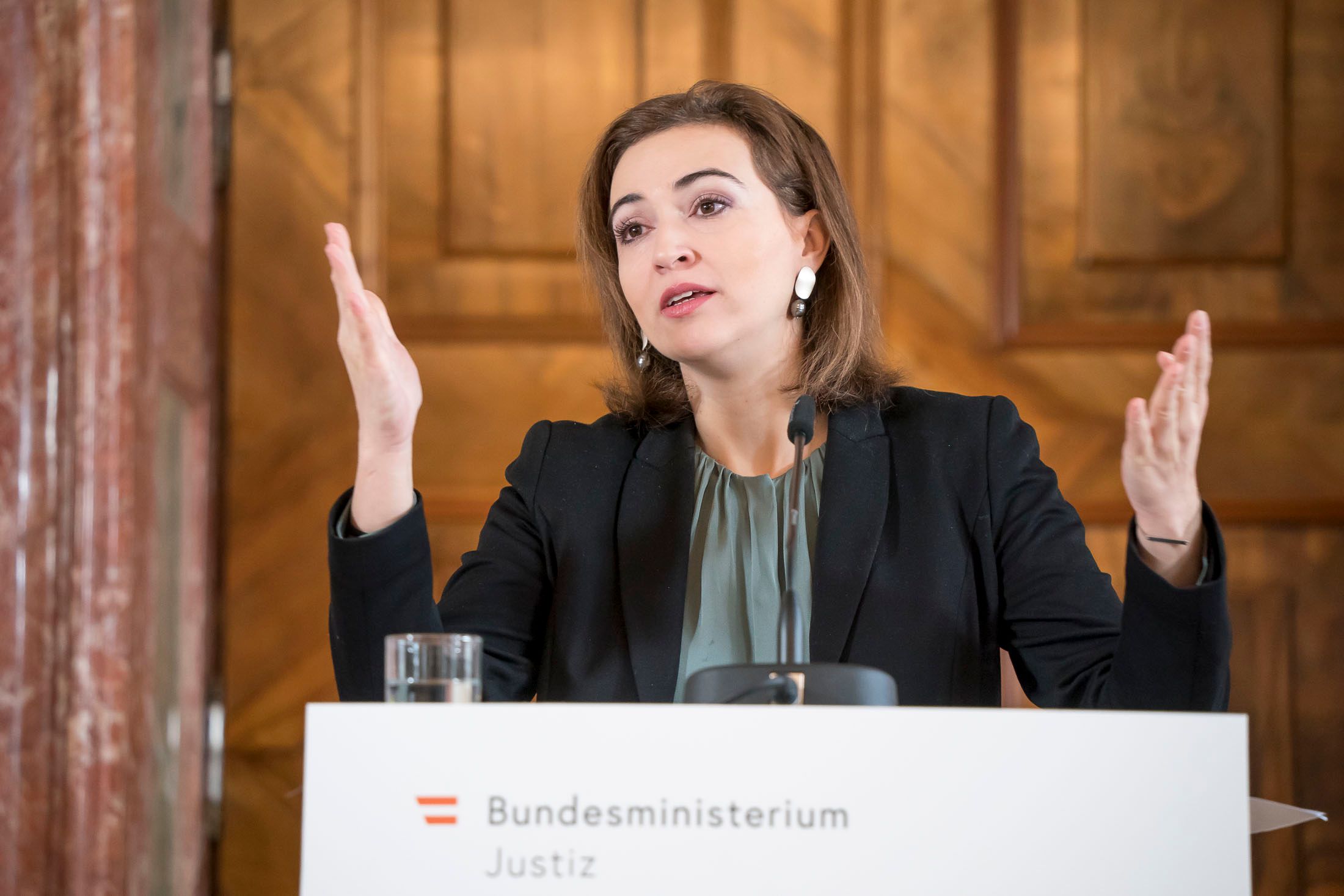Justizministerin Alma Zadic (Grüne) kämpfte um Geld.