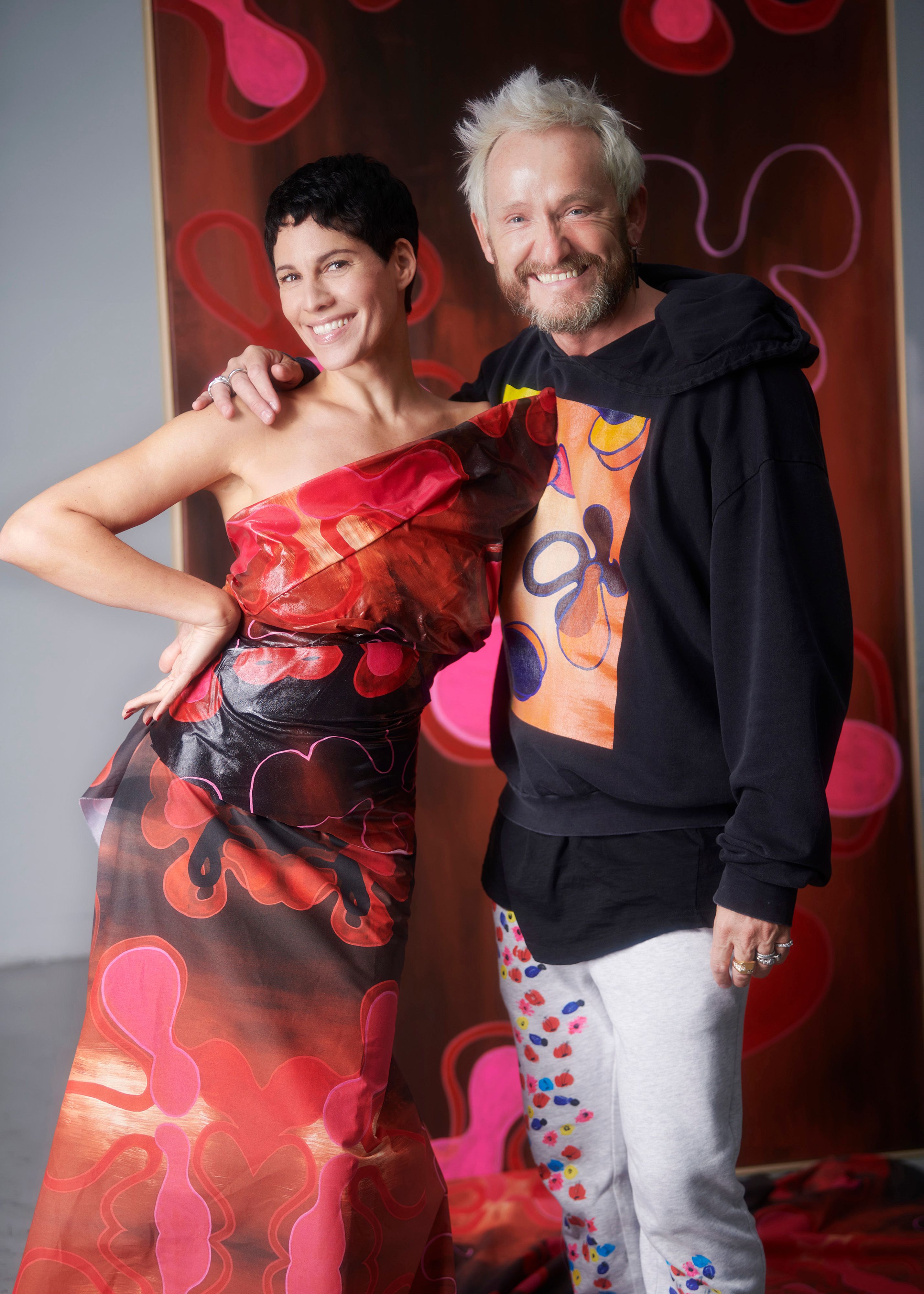 Jasmin Gerat mit Künstler Franz Josef Baur 