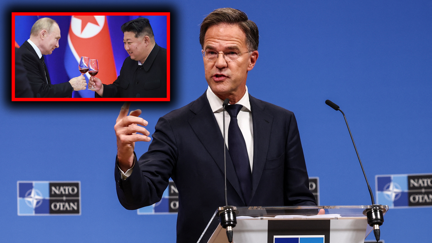 NATO-Boss Mark Rutte warnt Wladimir Putin und Kim Jong-un.