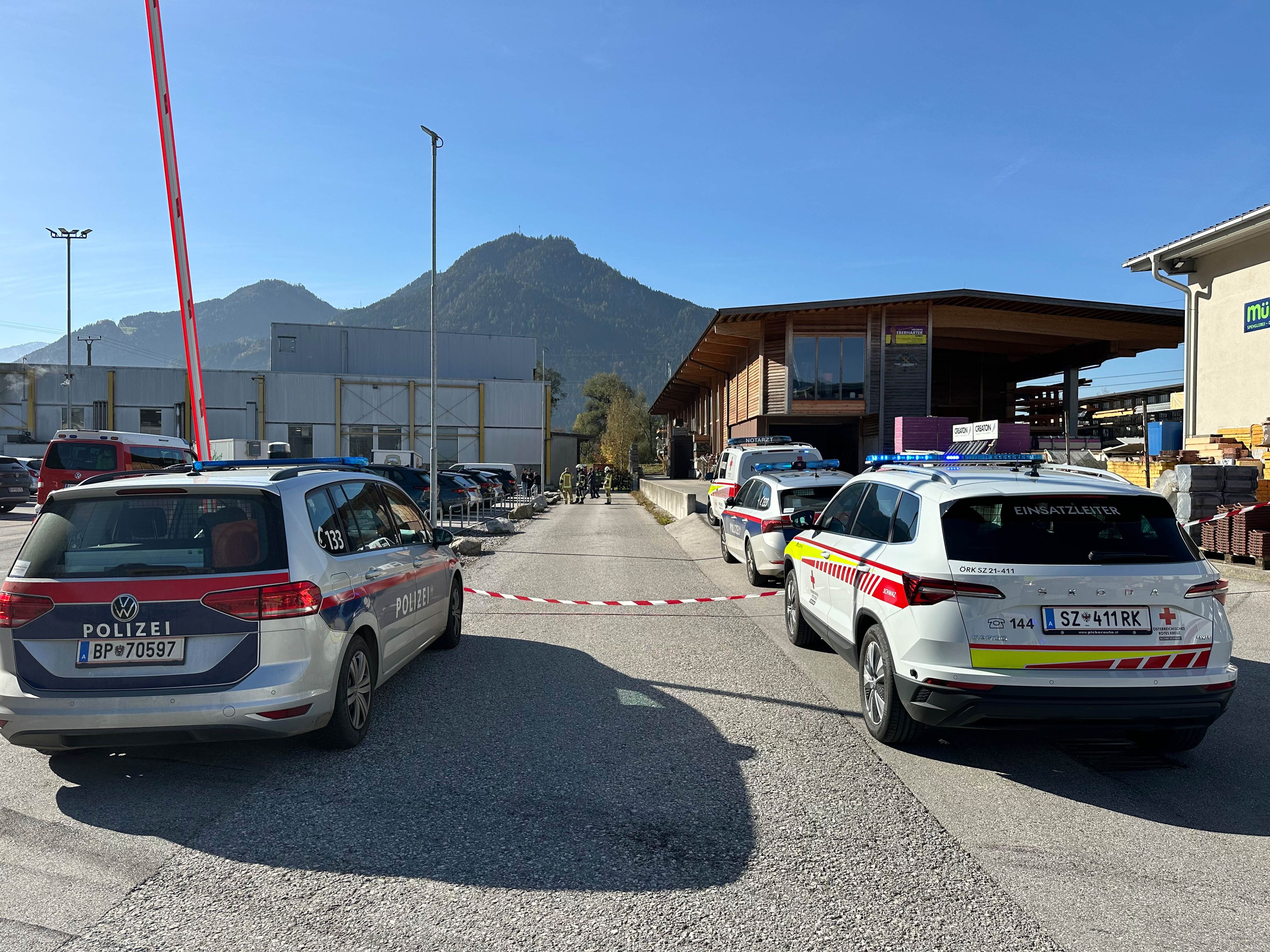 In Tirol kam es am Montag zu einem Arbeitsunfall.