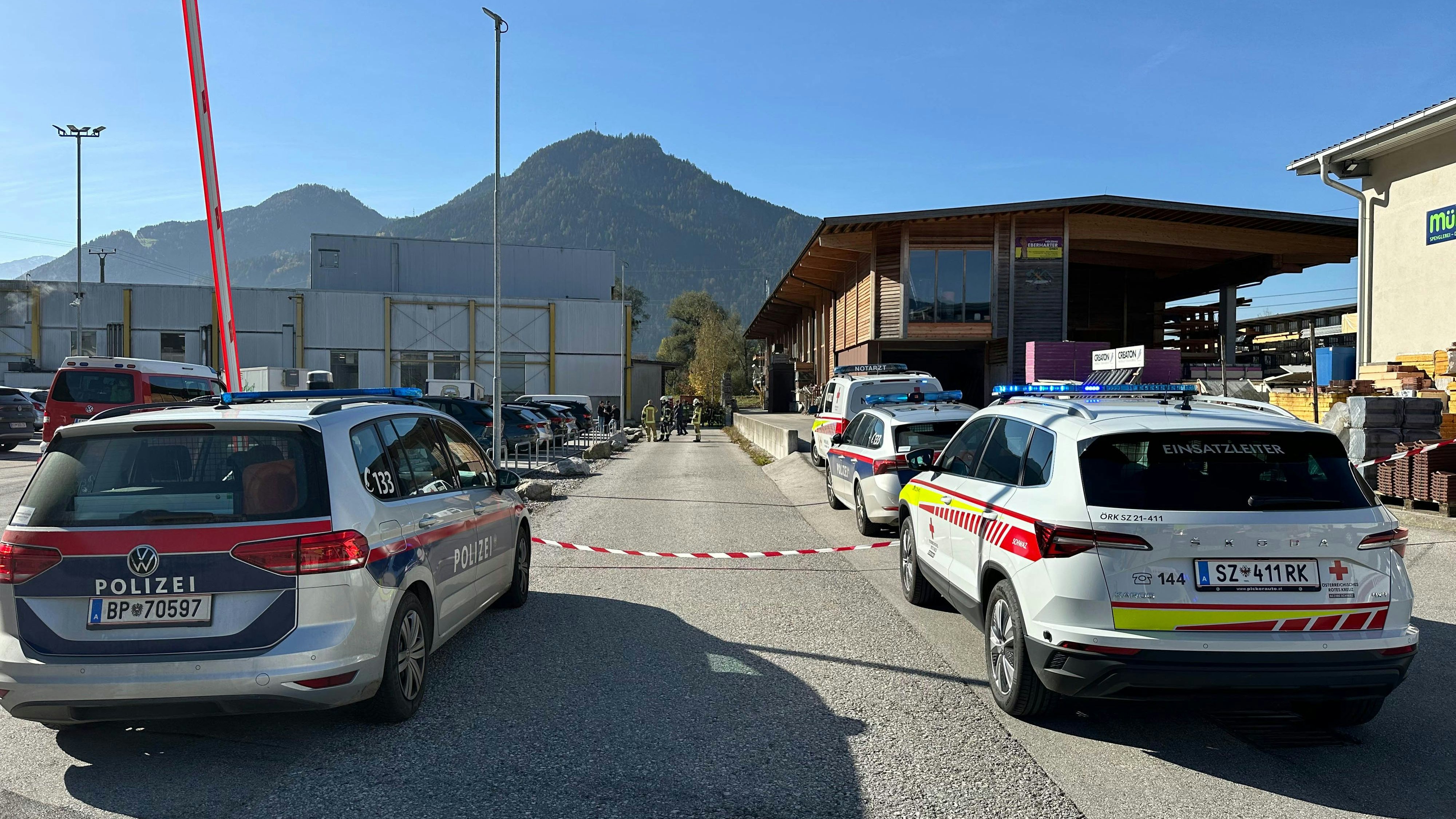 In Tirol kam es am Montag zu einem Arbeitsunfall.