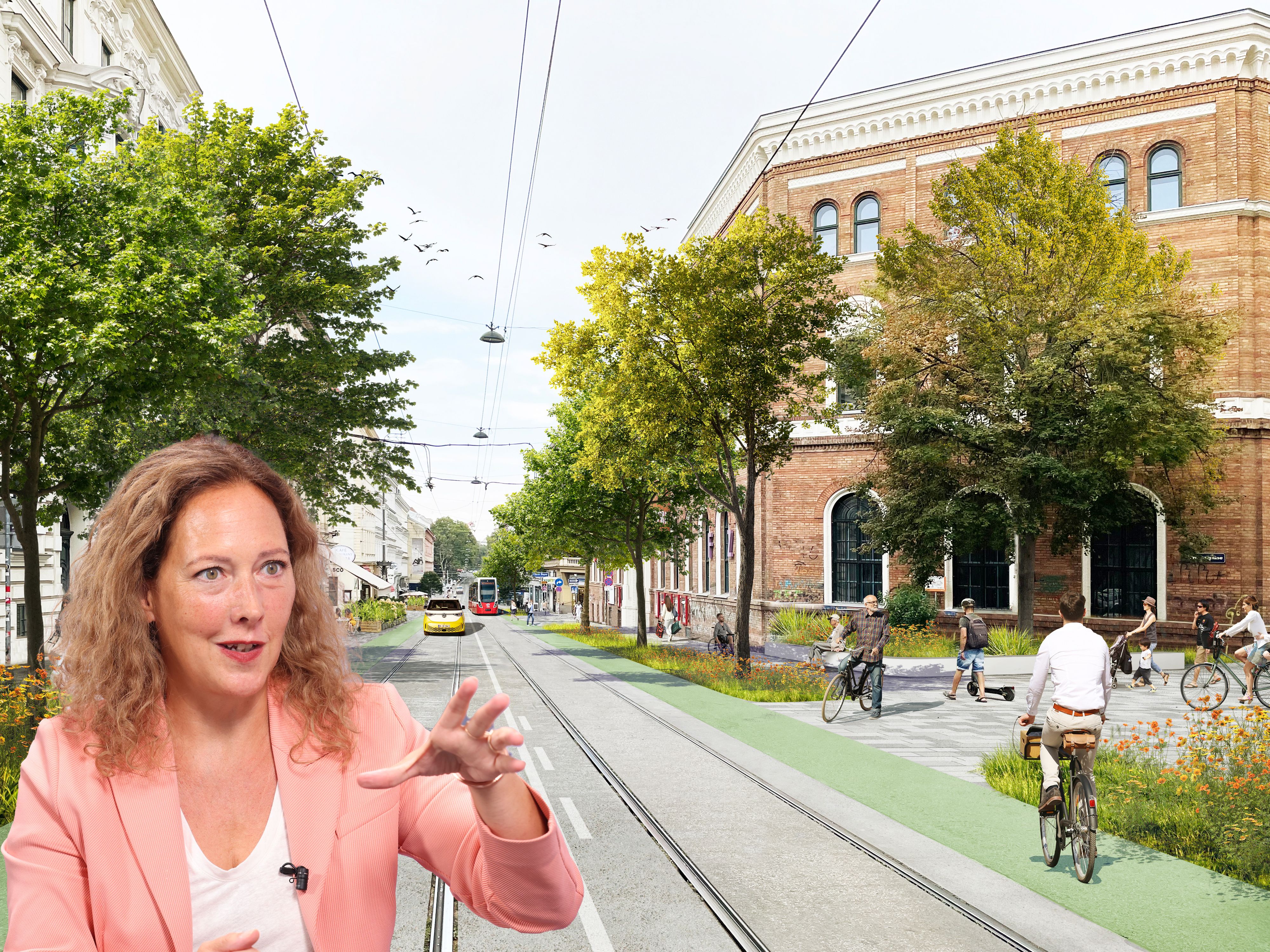 Die Grünen fordern eine Einbahnregelung in der Währinger Straße und Liechtensteinstraße, um das Stationsgebäude zu verlegen, Bäume zu schützen und eine attraktive Radverkehrsführung zu schaffen.