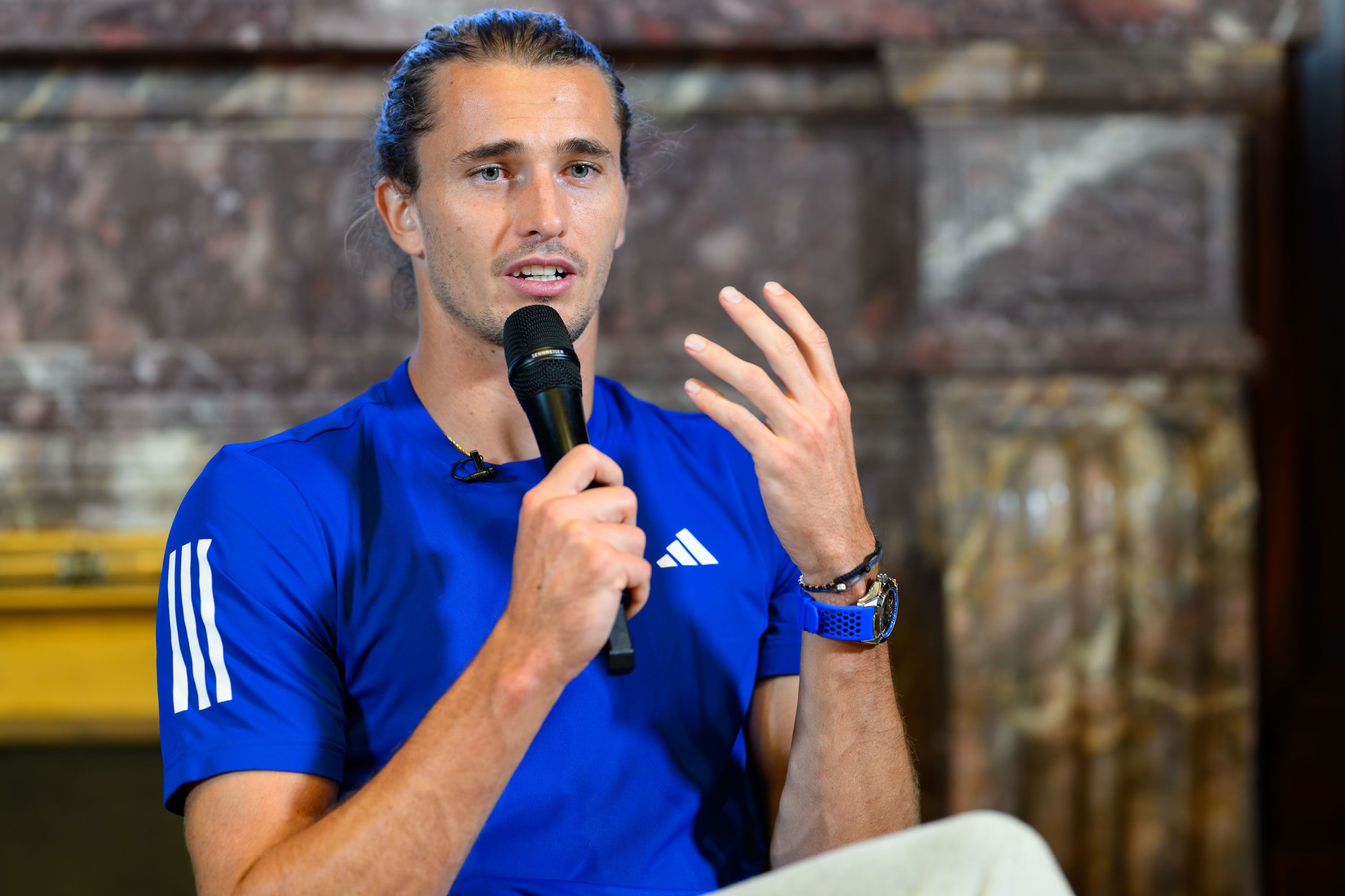 Tennisprofi Alexander Zverev bei der Vorstellung von 