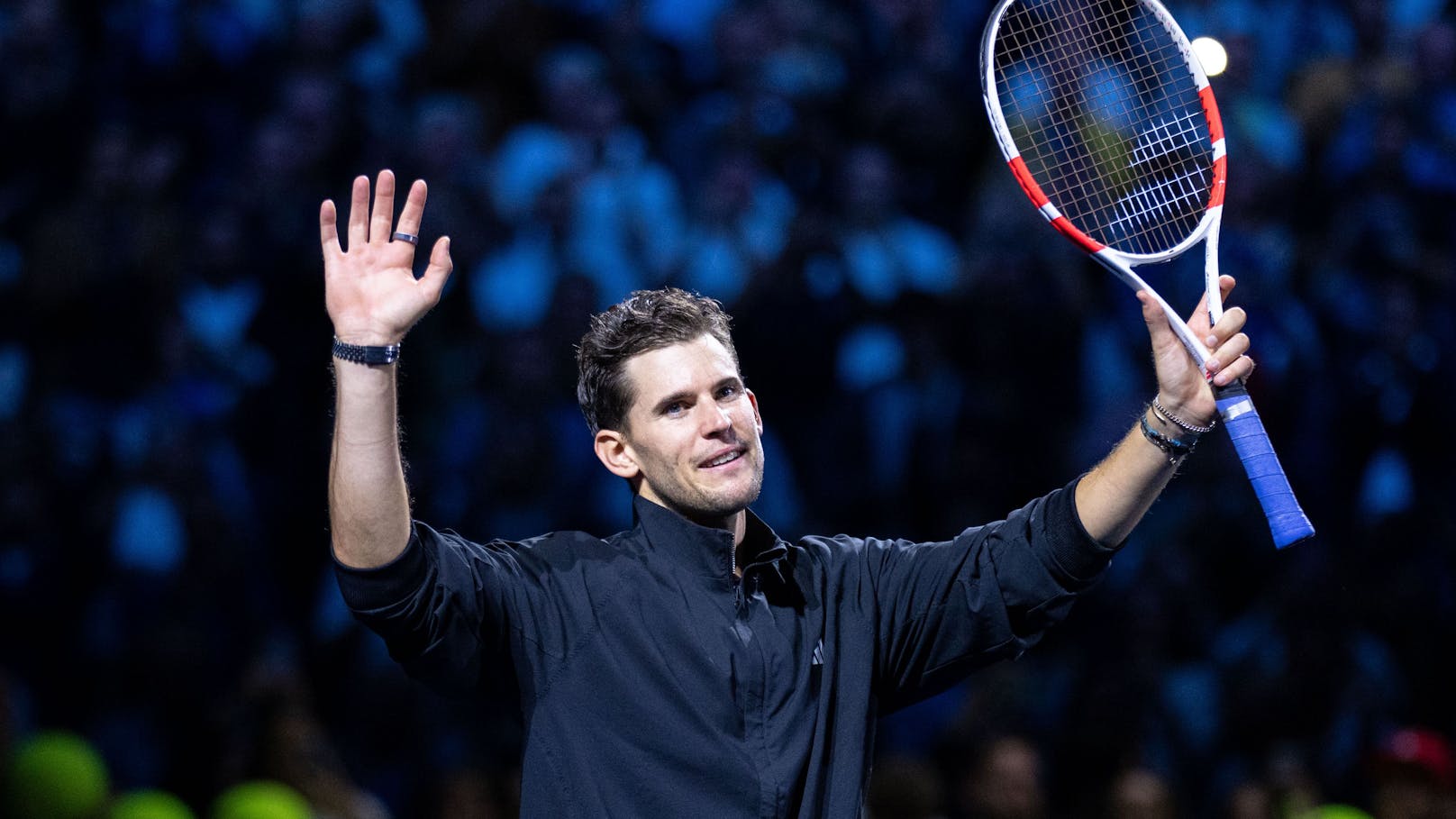 Dominic Thiem nach seinem letzten Karrierematch in Wien.