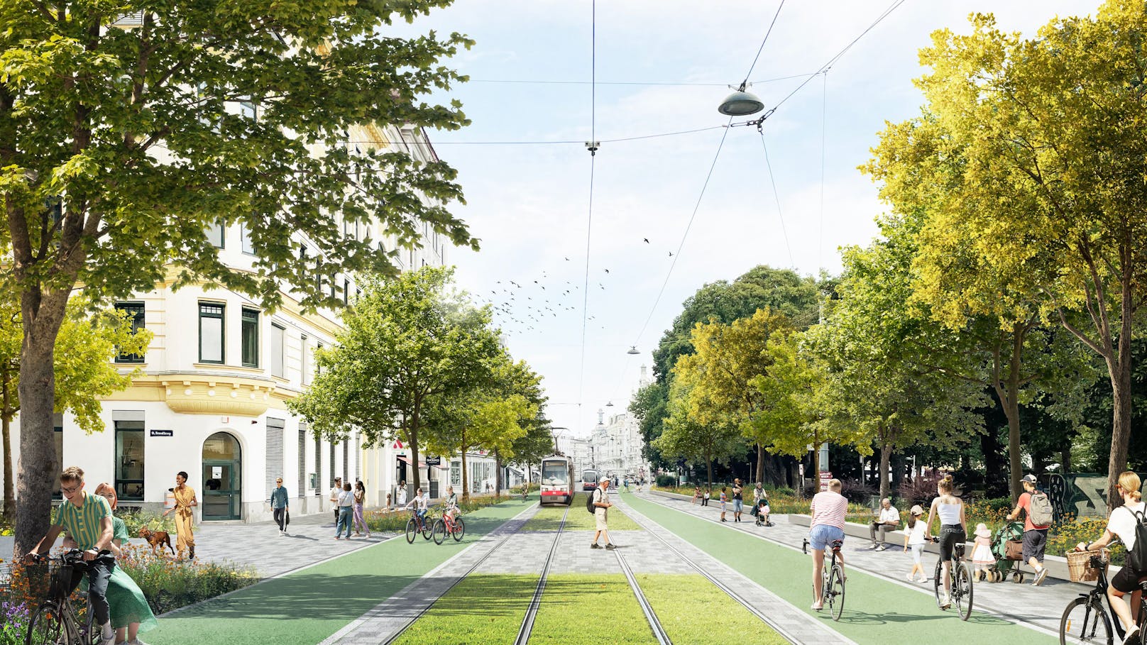 Die Grünen setzen sich für die Erweiterung des Arne-Karlsson-Parks auf die Spitalgasse ein, um eine großflächige Klimawandelanpassung mit Entsiegelung, Rasengleisen und einer Umgestaltung der Spitalgasse zu ermöglichen.