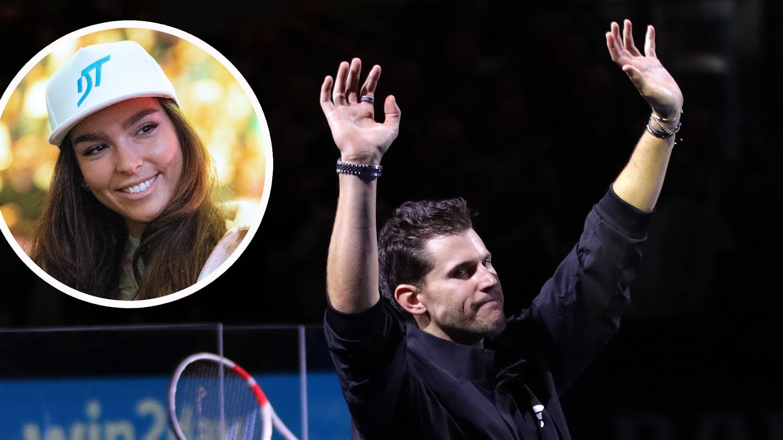 Lili Paul-Roncalli und Dominic Thiem beim finalen Auftritt in der Wiener Stadthalle.