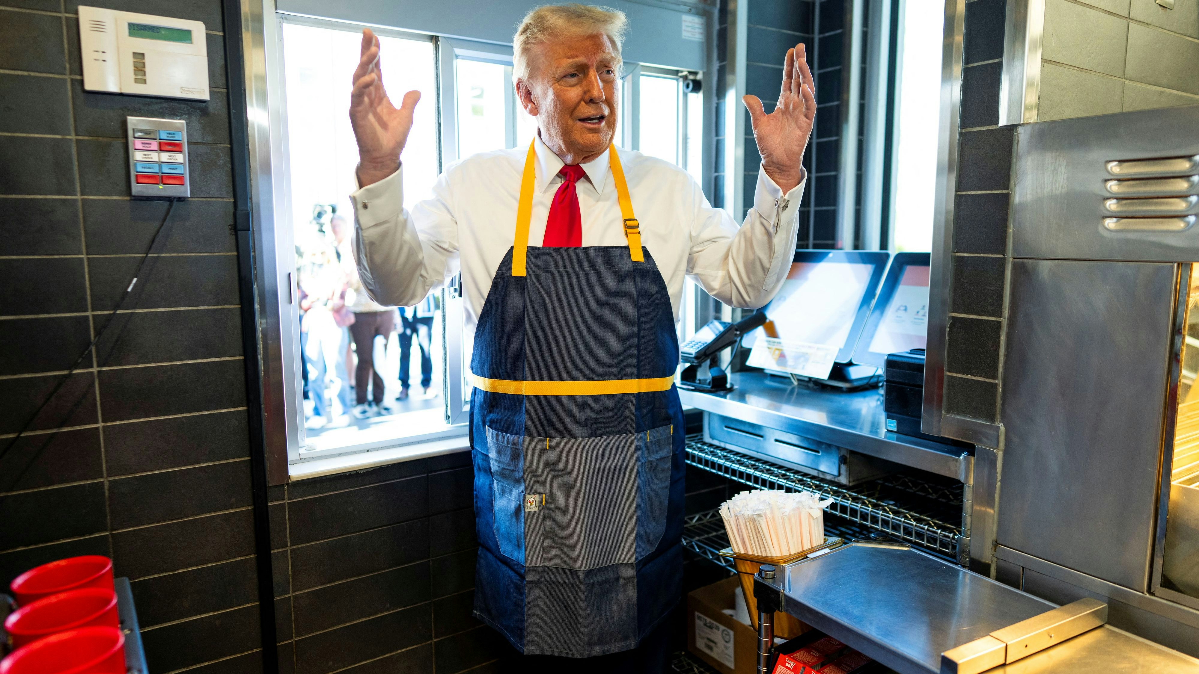 Showtime! Donald Trump ini einer Filiale von McDonalds in Feasterville-Trevose, Pennsylvania