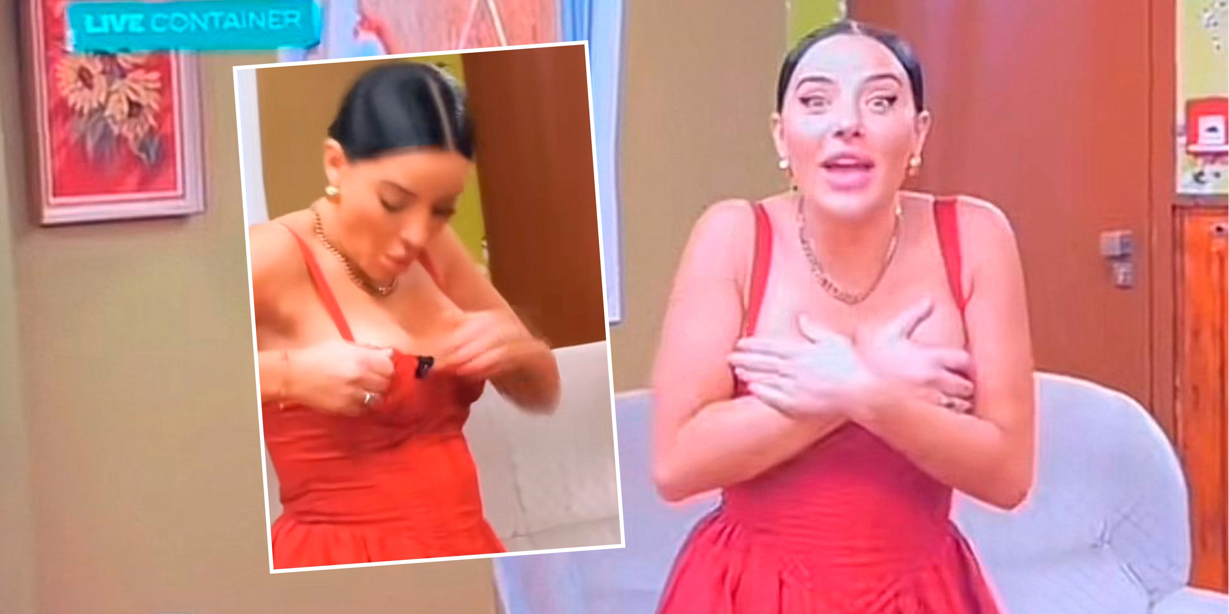 Leyla verrutscht ihr Kleid.