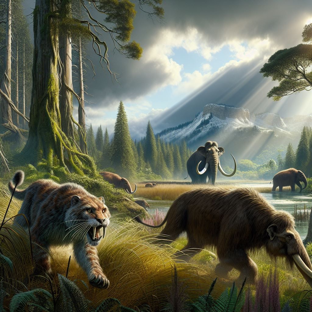 Vor 15 Millionen Jahren war die Erde von Tieren wie Säbelzahntigern und Vorläufern der Elefanten bevölkert.