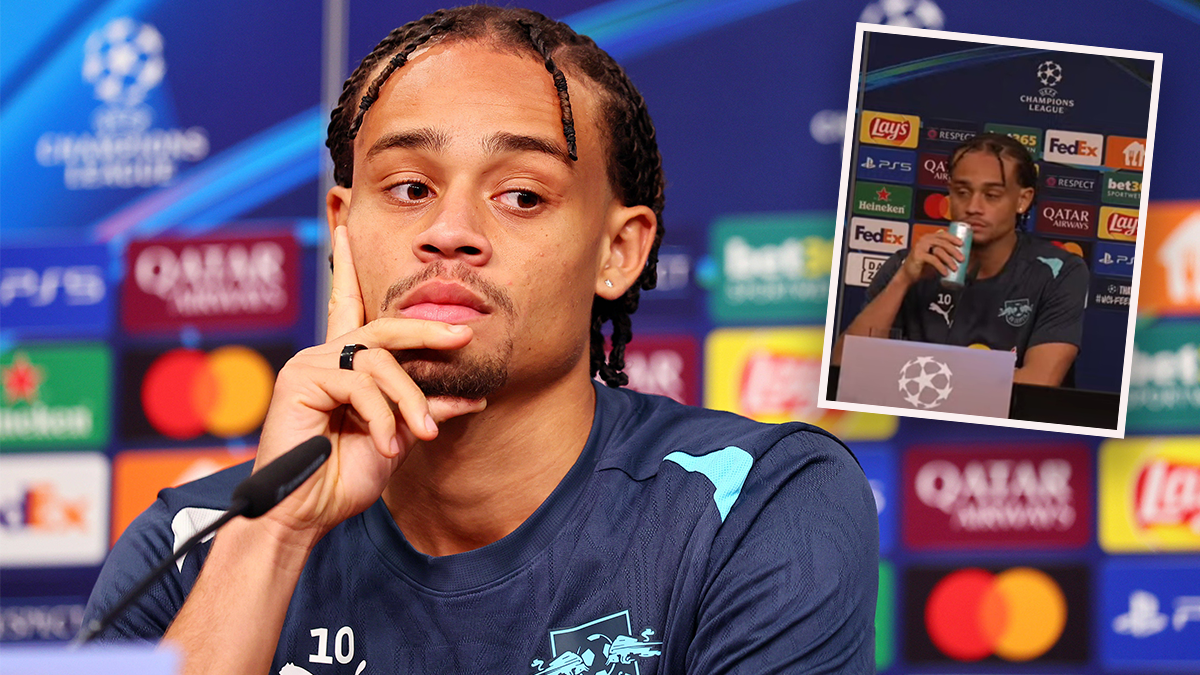 Xavi Simons wurde das Red Bull weggenommen. 