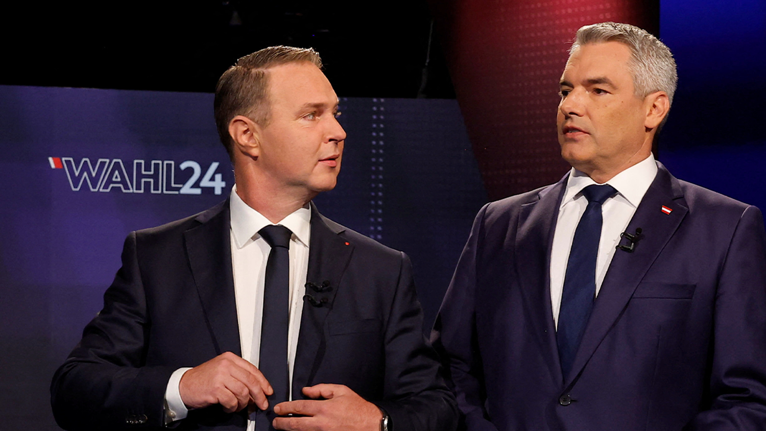 Können sie miteinander? ÖVP-Kanzler Karl Nehammer und SPÖ-Chef Andreas Babler gehen jetzt mit ihren Sondierungsteams in Gespräche über eine mögliche Regierungsbidung