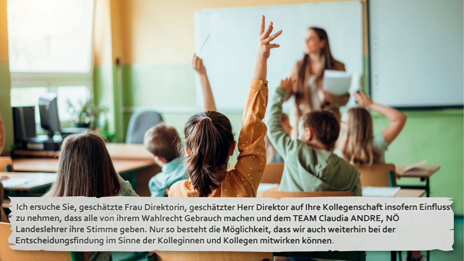 Schuldirektoren per Schreiben "unter Druck gesetzt"