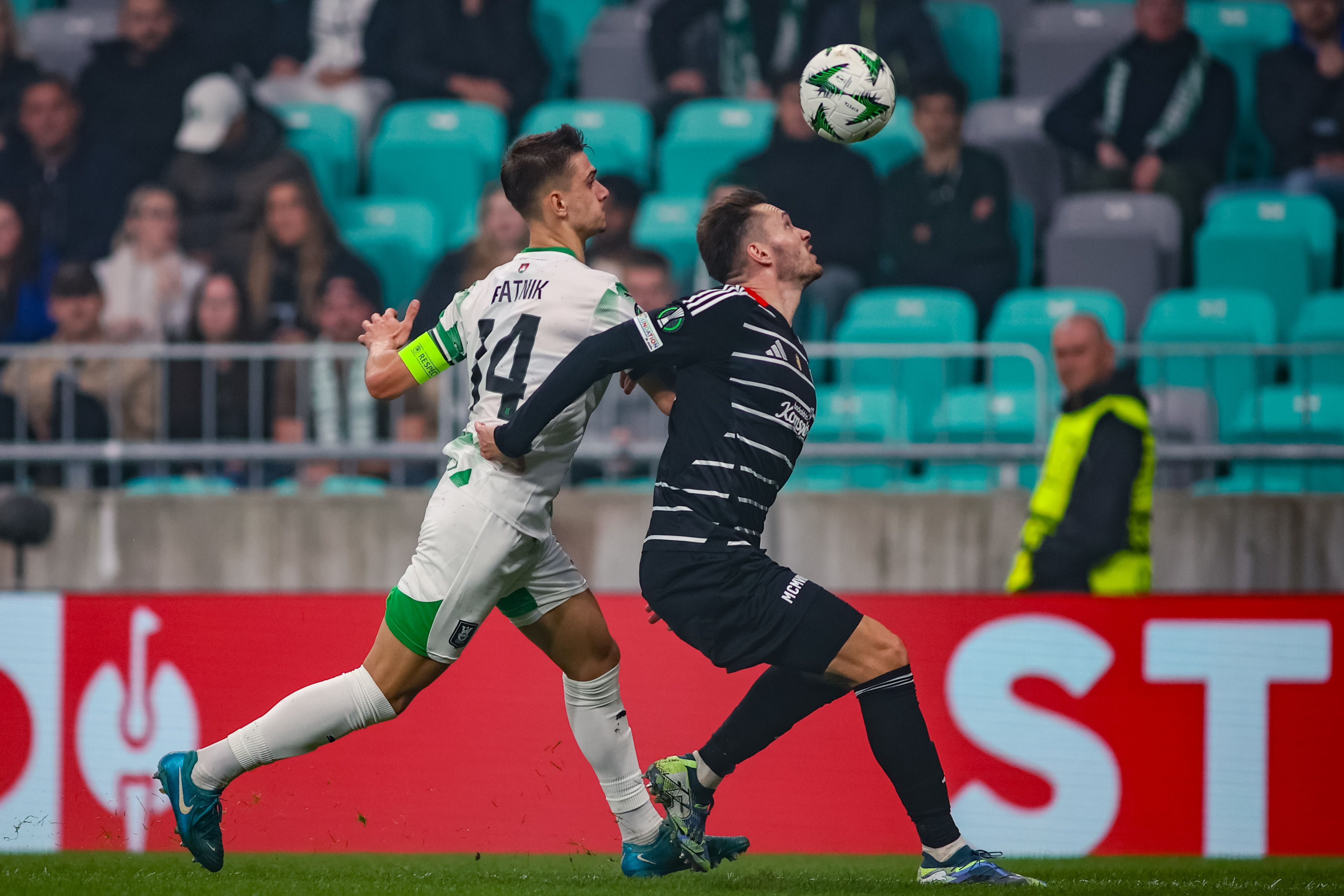 Der LASK im Conference-League-Duell gegen Olimpija Ljubljana. 