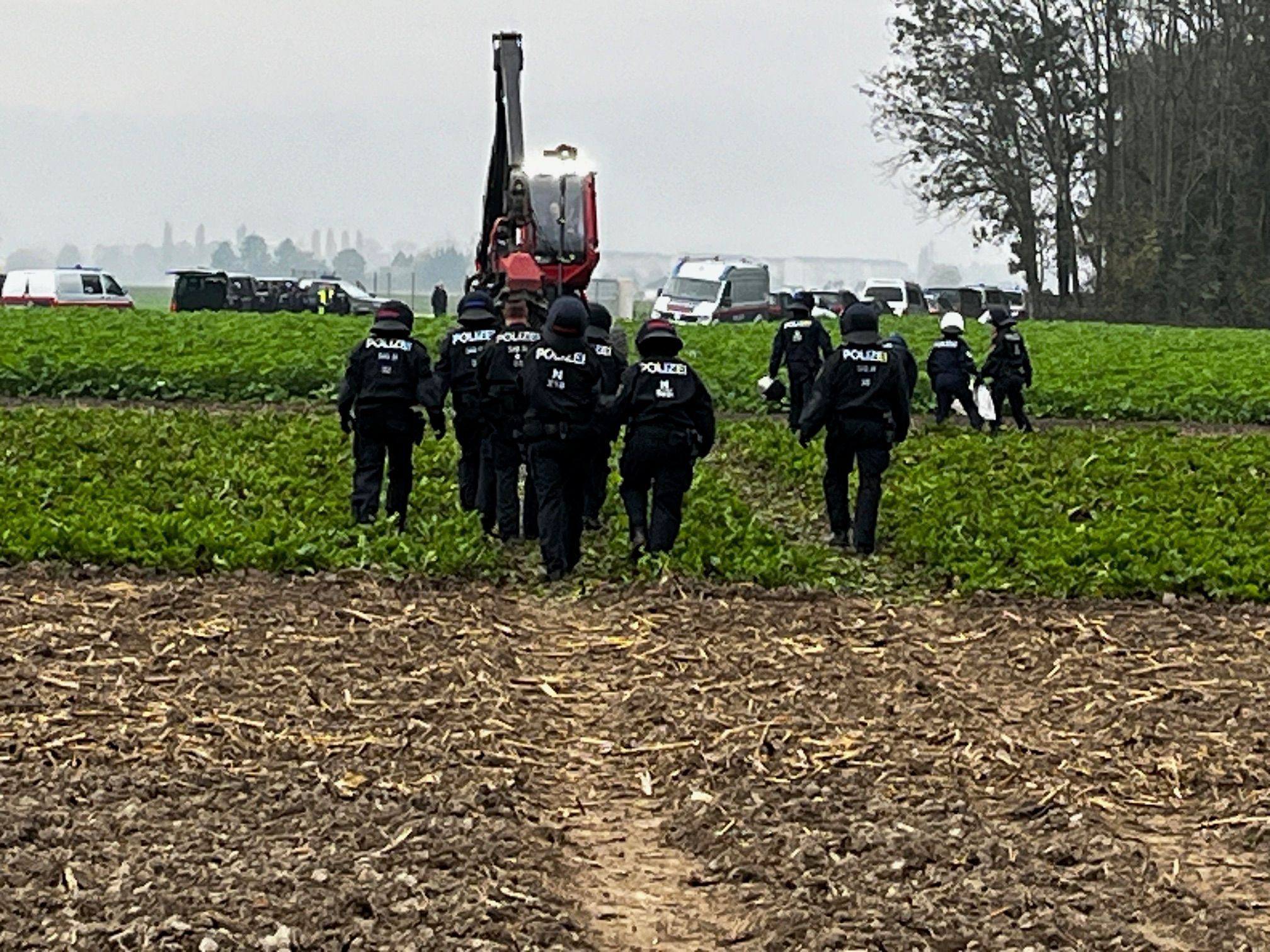 Großeinsatz: Protestcamp in Lichtenwörther Au wird geräumt