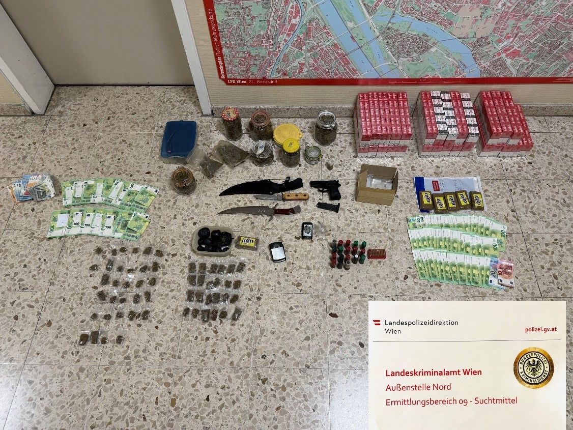 Drogen, Messer – Polizei nimmt Dealer-Trio in Wien fest