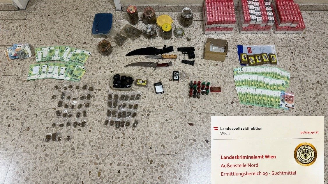 Drogen, Messer – Polizei nimmt Dealer-Trio in Wien fest